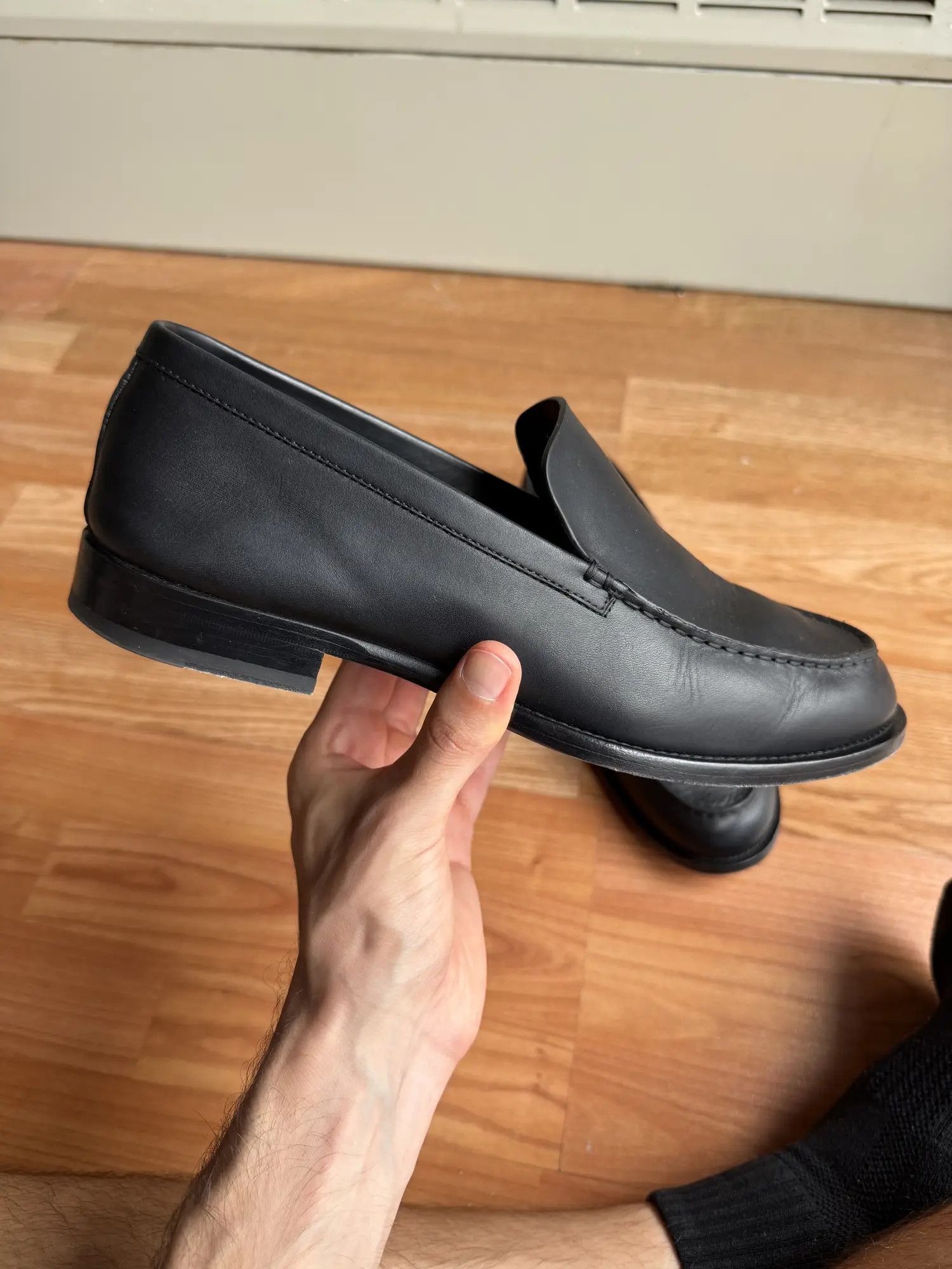 The Row The Row Lars Loafer Black Leather EU 43 US 10 Size US 10 / EU 43 - 3 Thumbnail