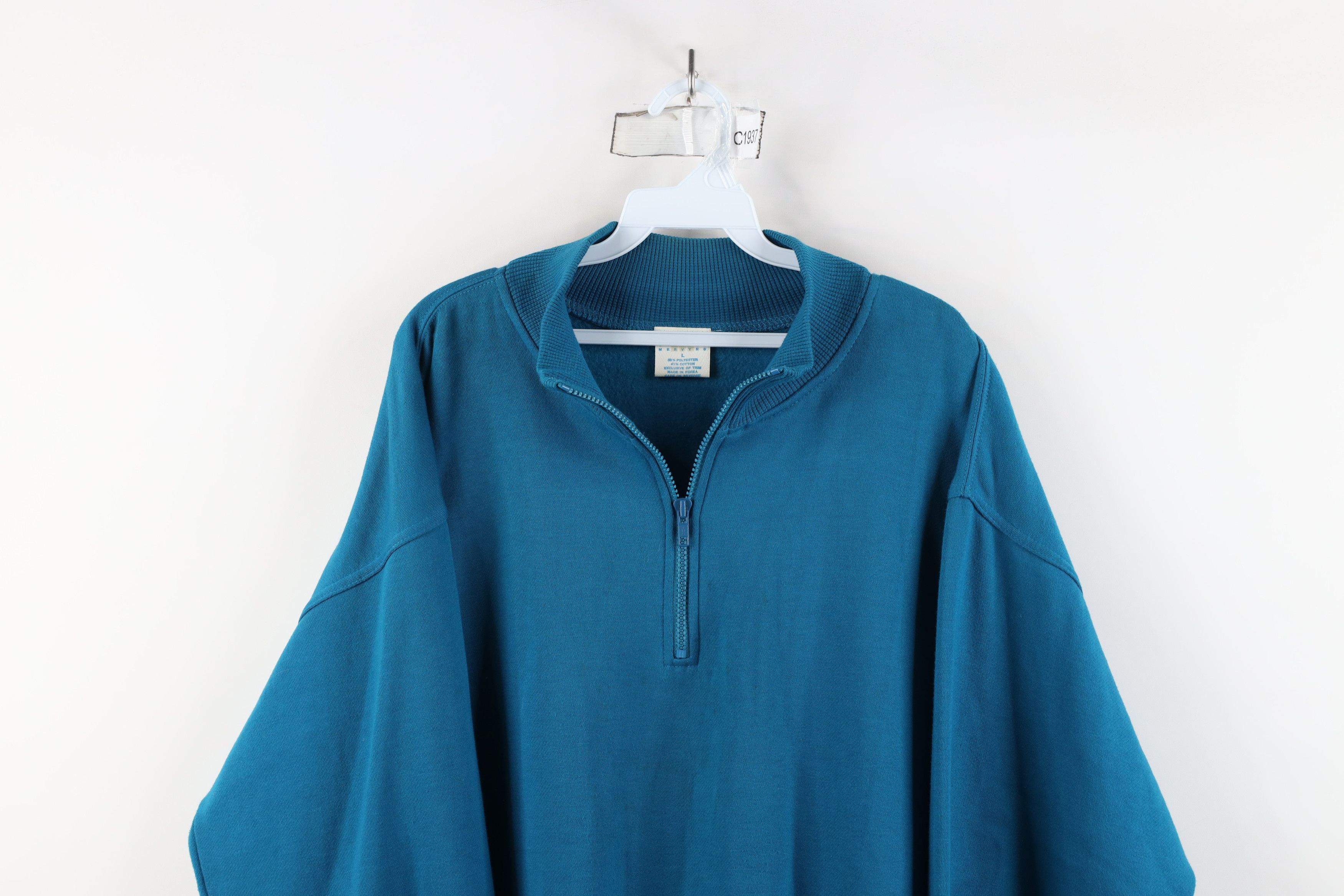 Vintage Vintage 90s Streetwear Fit Half Zip Pullover Sweatshirt Size US L / EU 52-54 / 3 - 2 Thumbnail
