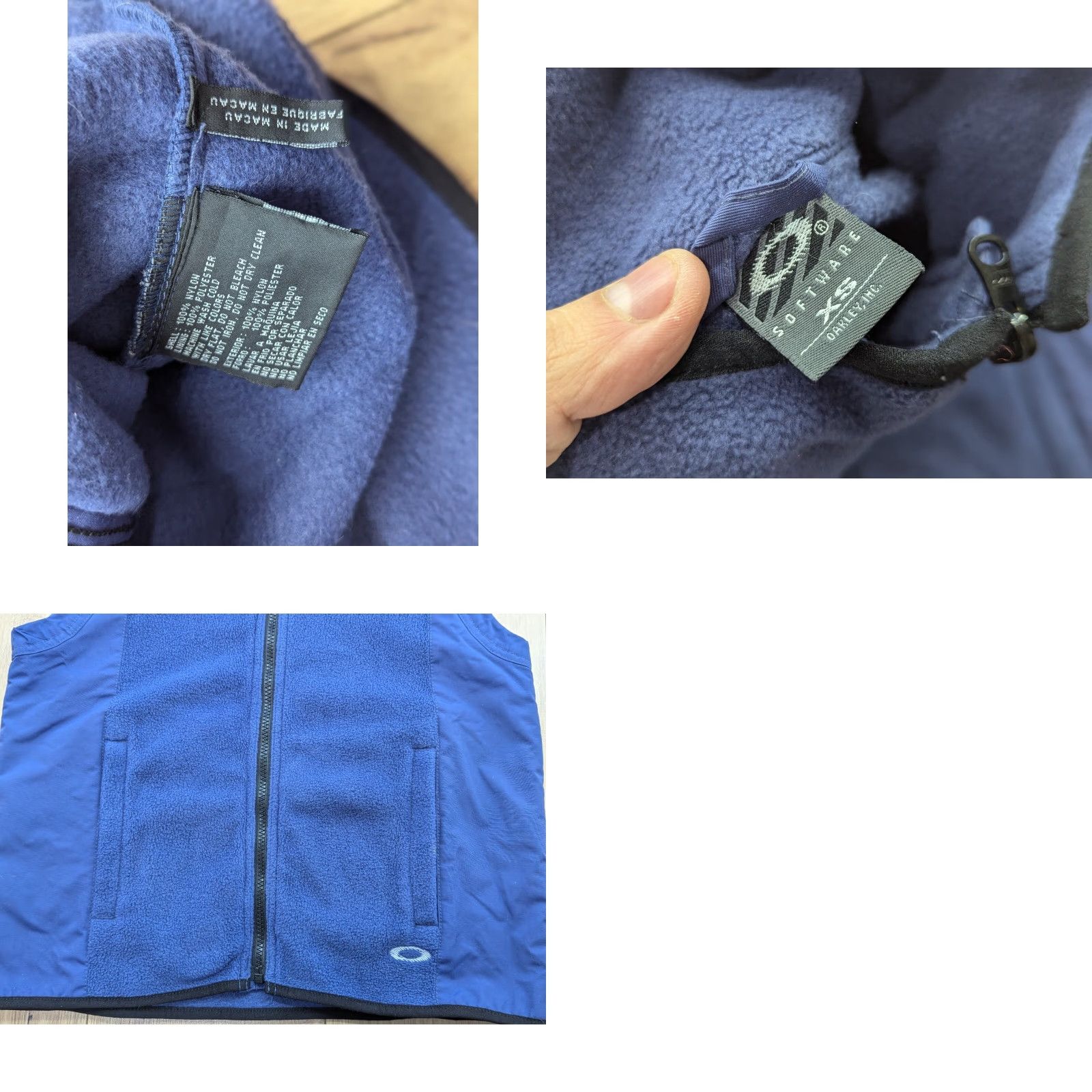 Oakley VINTAGE Oakley Jacket Mens XS Blue Fleece Full Zip Quick Dry Techwear Gorpcore Stacked Style 2000s Size US XS / EU 42 / 0 - 8 Thumbnail