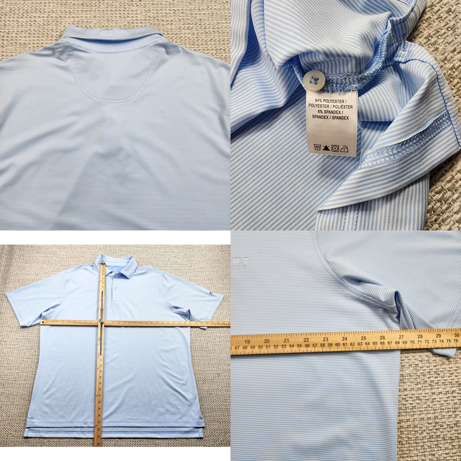 Vintage Fairway & Greene Polo Shirt Mens 2XL Blue Stripe Trump Golf Performance USA Size US XXL / EU 58 / 5 - 8 Thumbnail