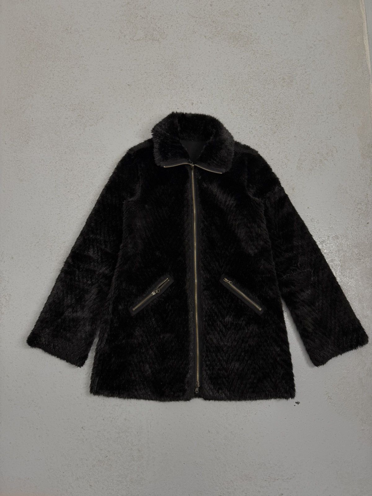 Armani Armani Jeans Fur /Suede Reversible Coat Size L / US 10 / IT 46 - 1 Thumbnail