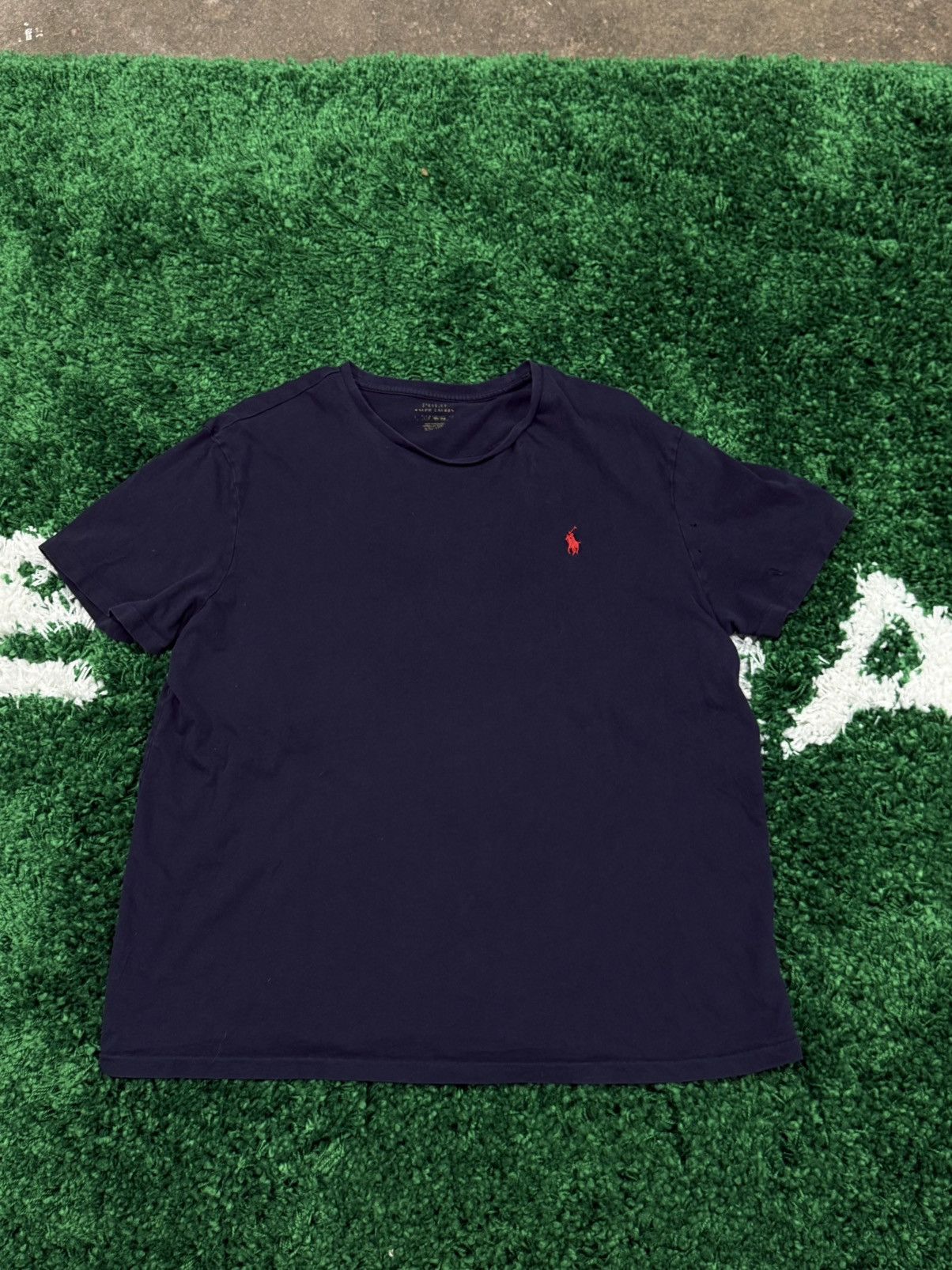 Polo Ralph Lauren Polo Ralph Lauren Distressed Navy Classic OG Logo Large Tee Size US L / EU 52-54 / 3 - 1 Thumbnail