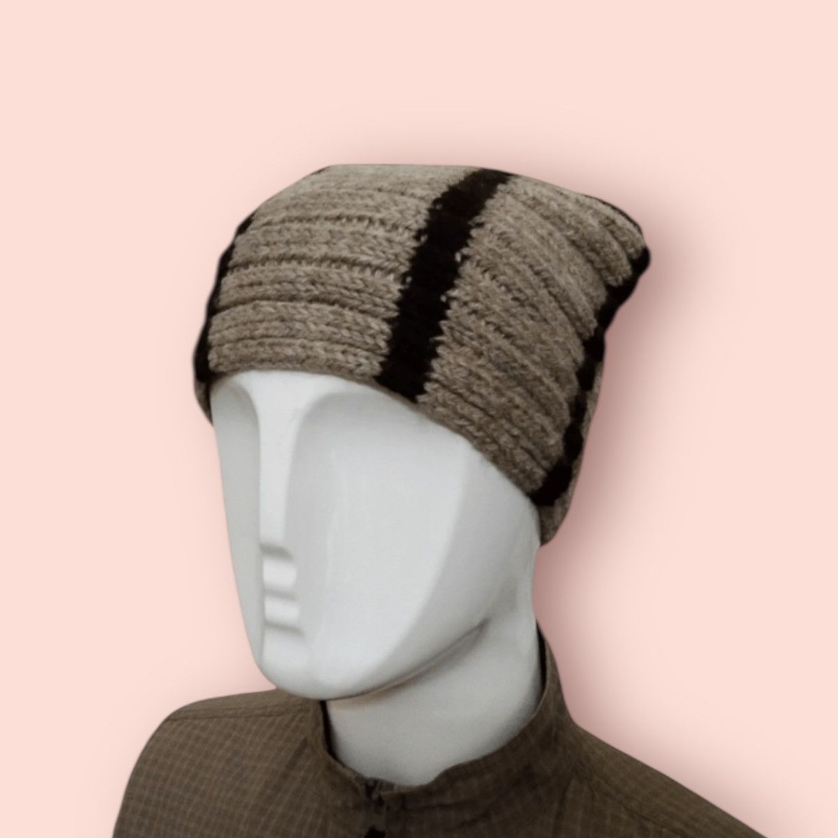 Japanese Brand VERSATILE ROLLED KNITTED WOOL BEANIE HAT Size ONE SIZE - 8 Thumbnail