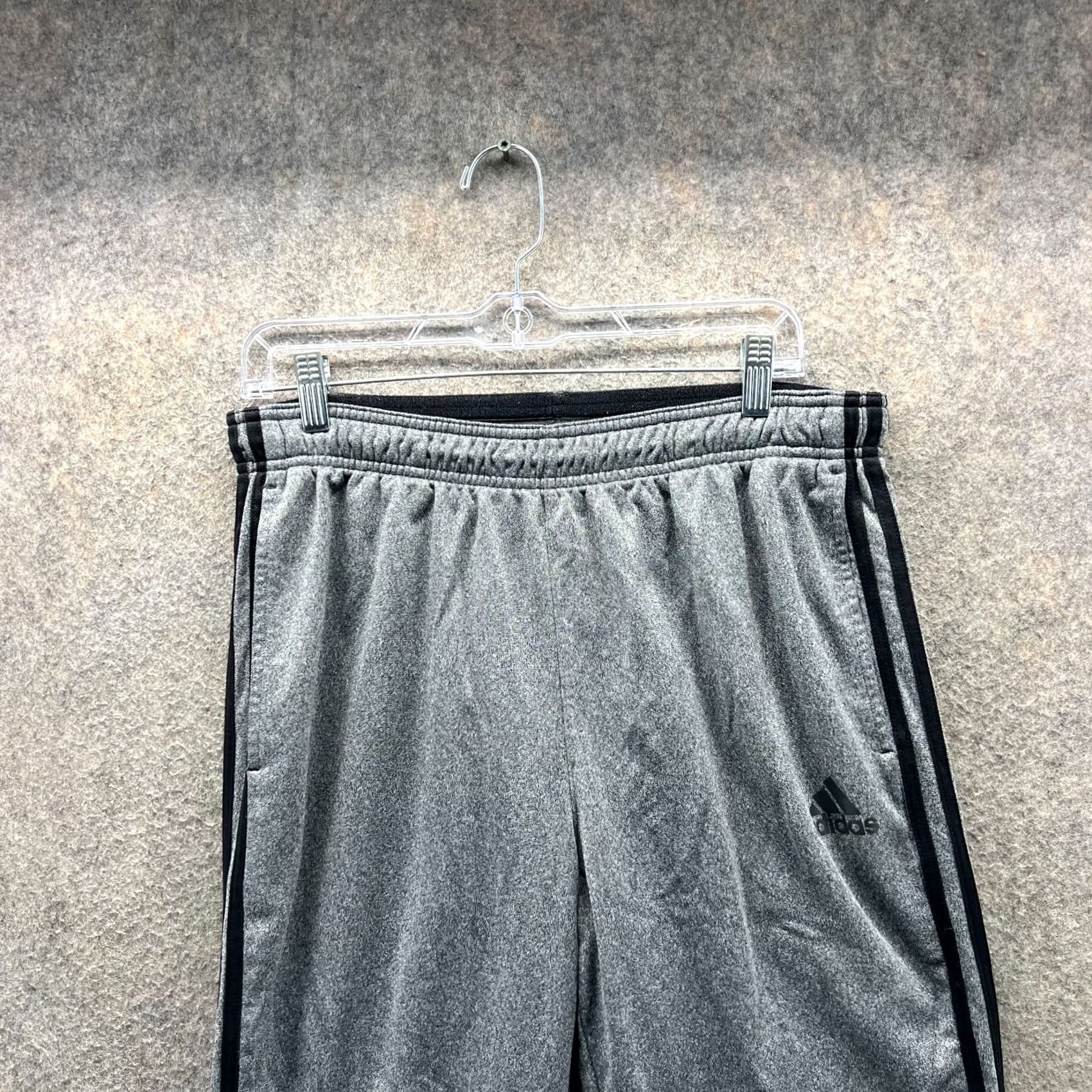 Adidas VINTAGE Adidas Pants Mens L Gray Black Athletic Training Elastic Waist Y2K Size US 33 - 7 Thumbnail