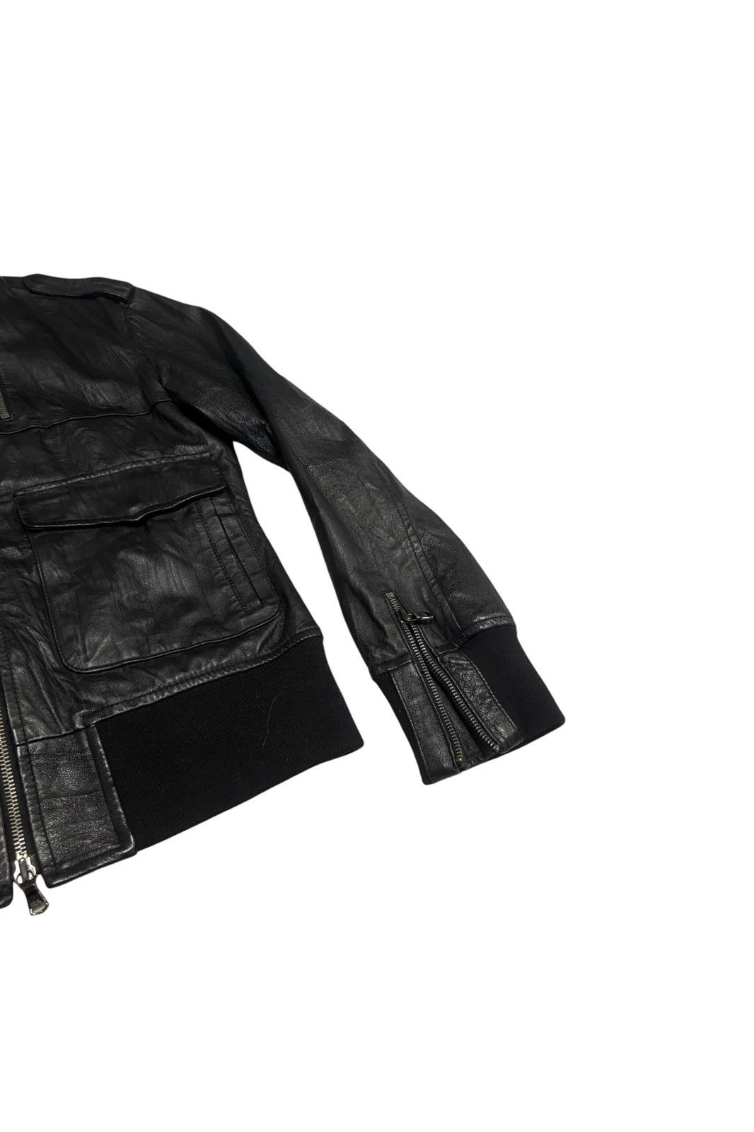 Vanquish Vanquish multipocket leather jacket with fleece ends Size US S / EU 44-46 / 1 - 3 Thumbnail