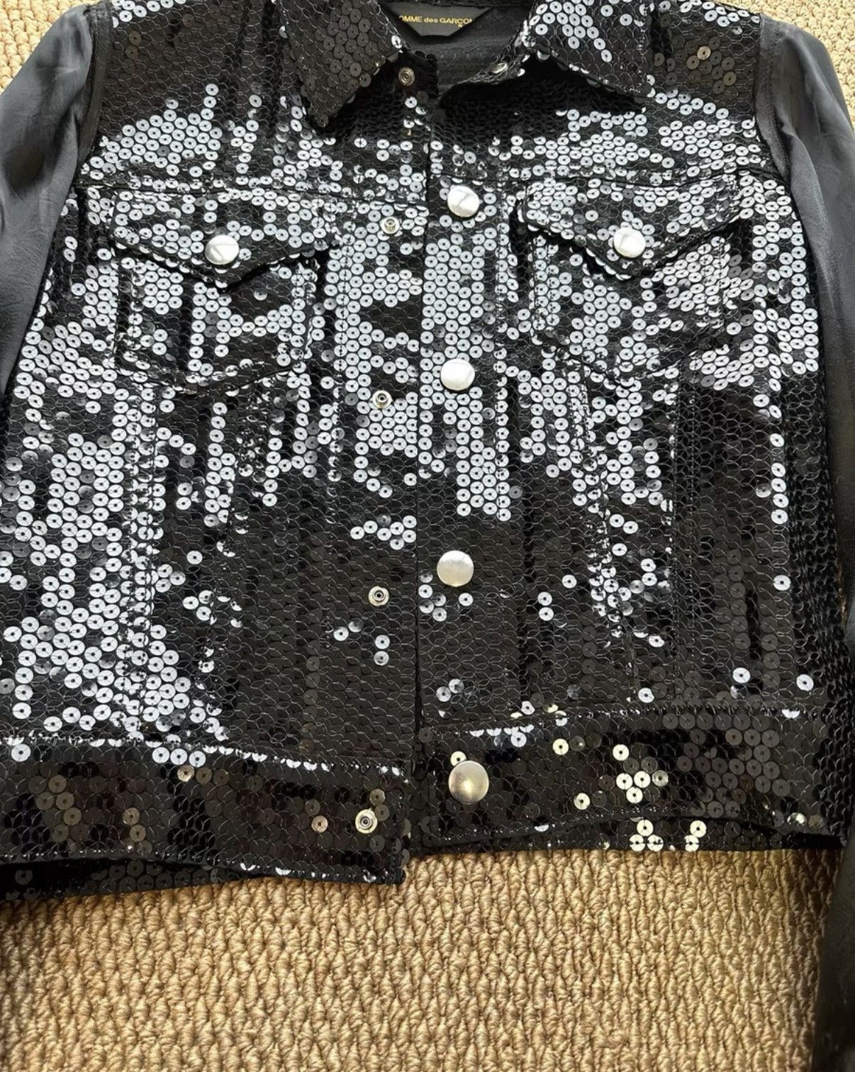 Comme des Garcons Comme des Garçons Sequin Panel Cropped Jacket K23 Size US M / EU 48-50 / 2 - 5 Thumbnail