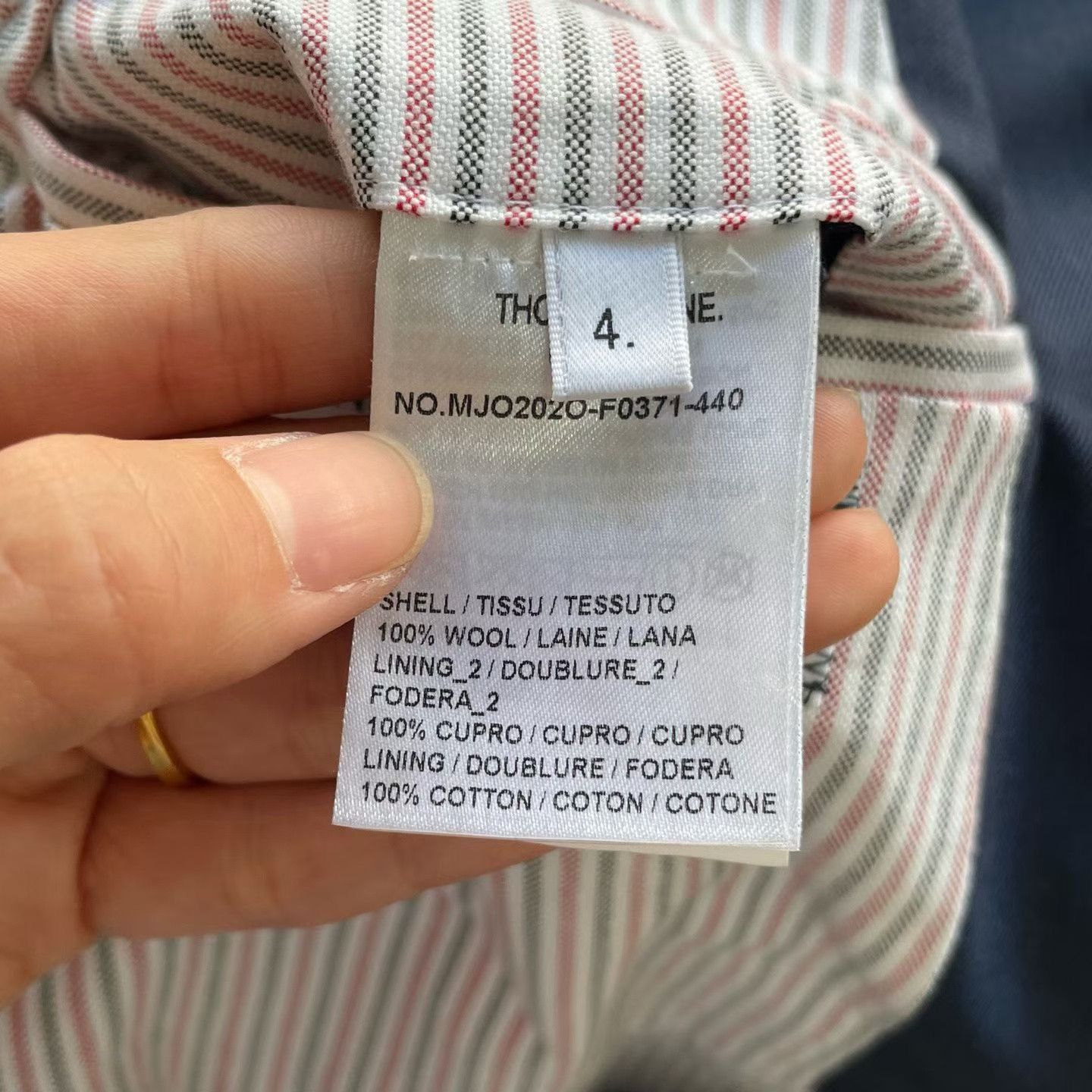 Thom Browne Thom Browne TB Arm Stripe Lapel Jacket Size US XL / EU 56 / 4 - 4 Thumbnail