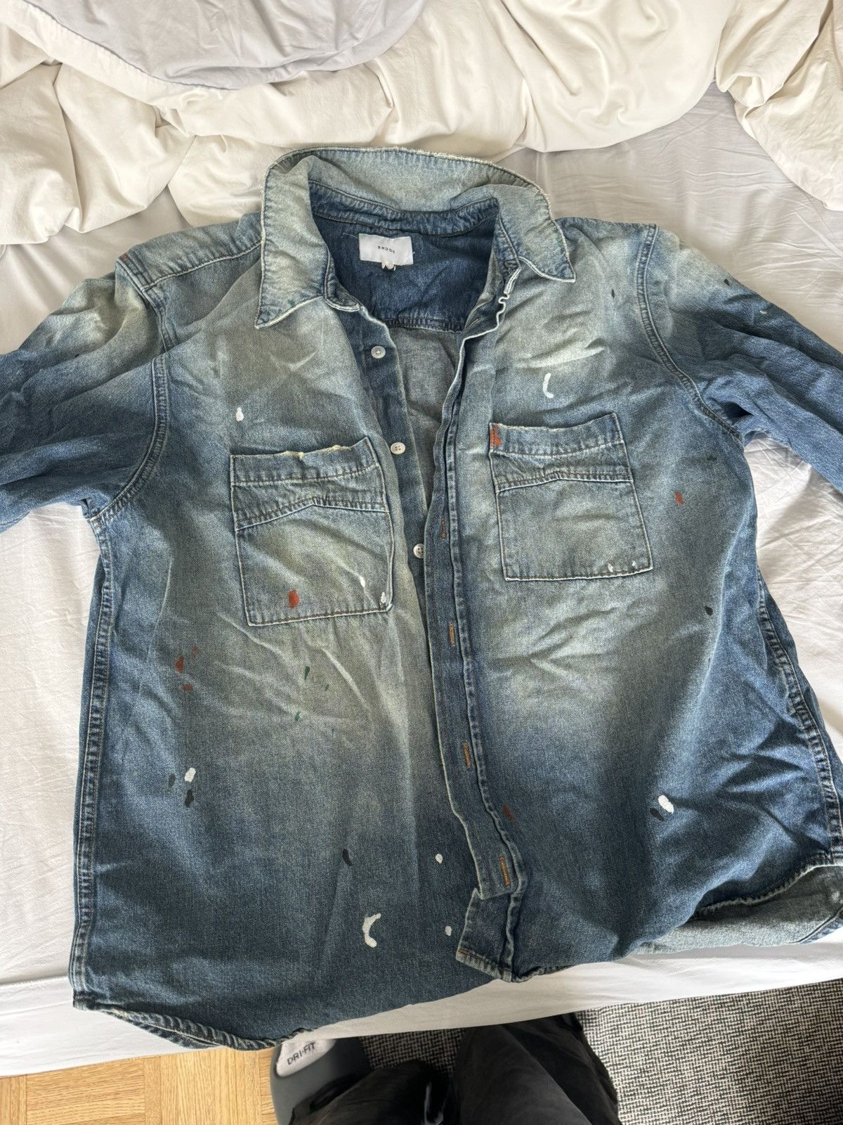 Rhude Rhude denim sweater Size US XL / EU 56 / 4 - 1 Thumbnail