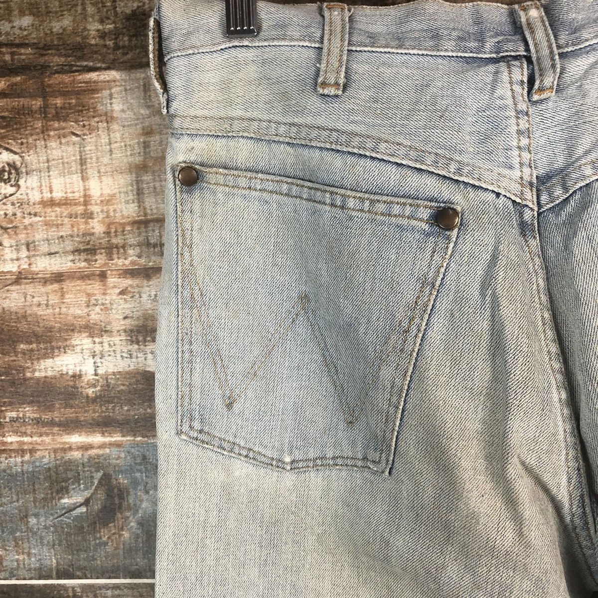 Wrangler DL Wrangler Blue Distressed Denim Pants #263 Size US 31 - 17 Thumbnail