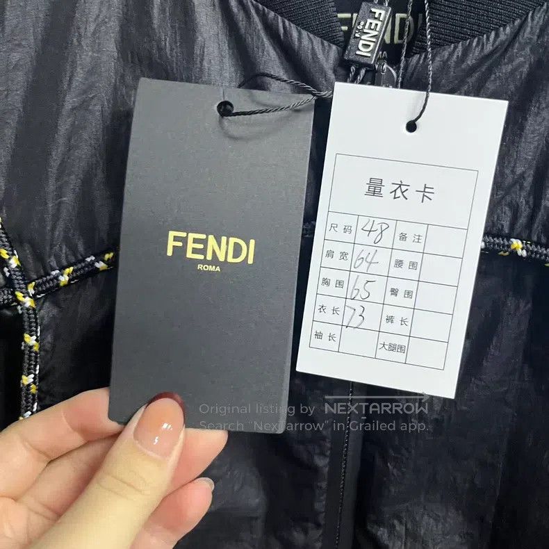 Fendi Fendi Black High-tech Fabric Slim Jacket with Removable Sl Size US M / EU 48-50 / 2 - 3 Thumbnail