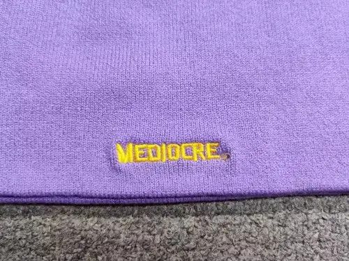 Other Mediocre Hand Palm Heatmap Graphic No Cuff Beanie Hat Purple Size ONE SIZE - 4 Thumbnail