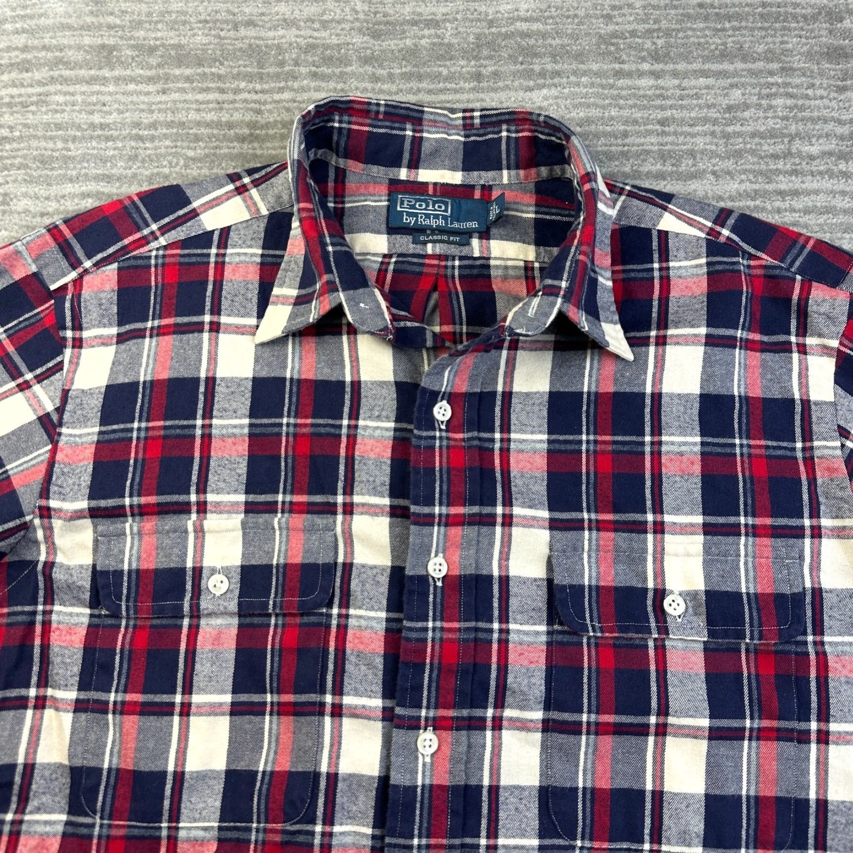 Polo Ralph Lauren Polo Ralph Lauren Shirt Mens Medium Red Plaid Flannel 2 Pocket Button Up Size US M / EU 48-50 / 2 - 2 Thumbnail
