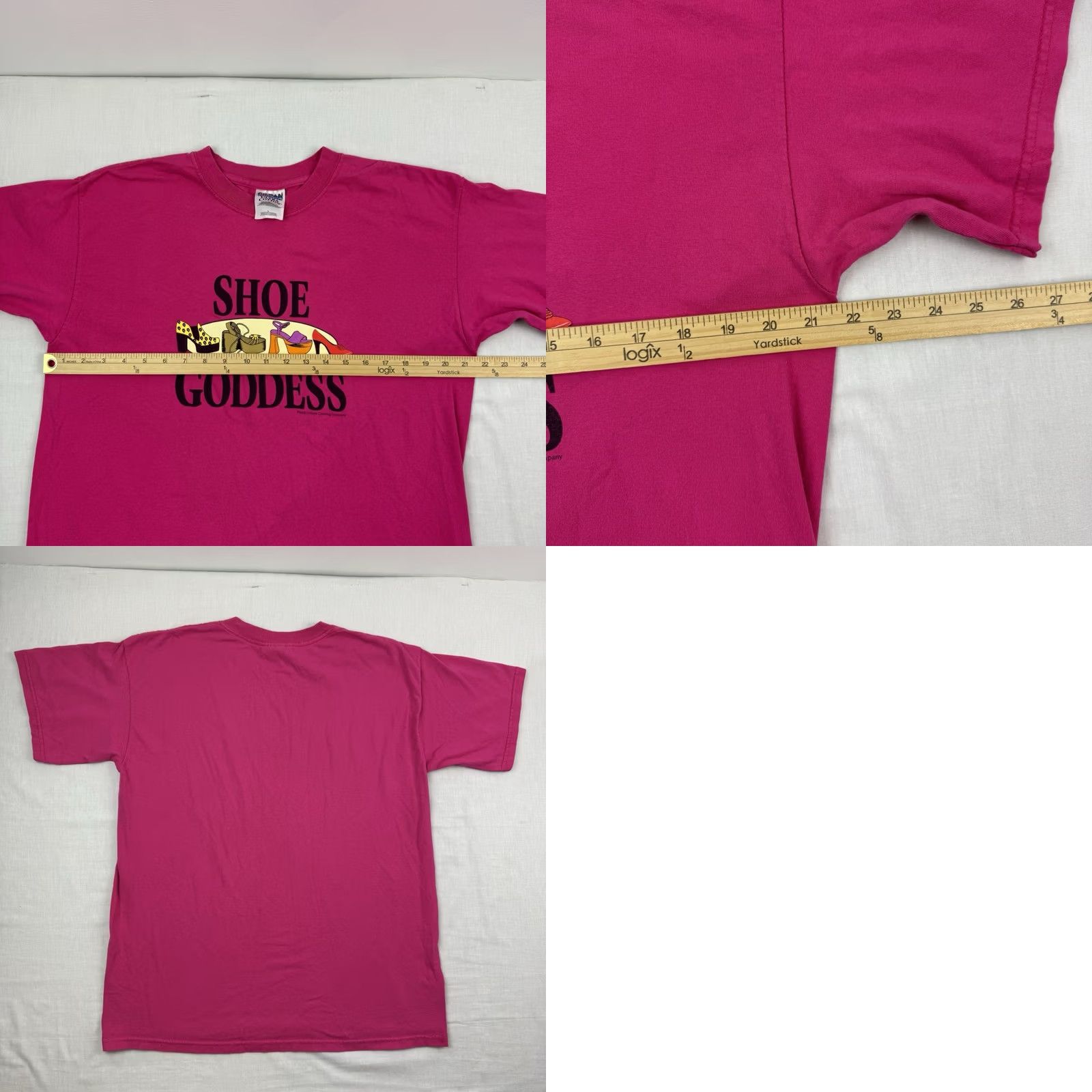 Gildan VINTAGE Shoe Goddess T Shirt Womens Large Pink Shopping Funny Humor Y2K 2000 Designer Size L / US 10 / IT 46 - 8 Thumbnail