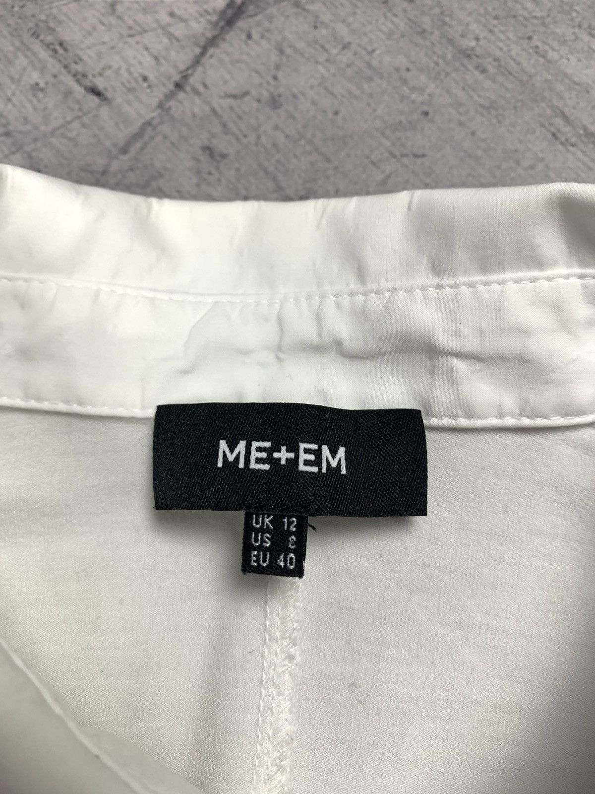 ME+EM ME+EM Polo Shirt Long Sleeve Women’s Size UK 12 White Top Size M / US 6-8 / IT 42-44 - 4 Thumbnail