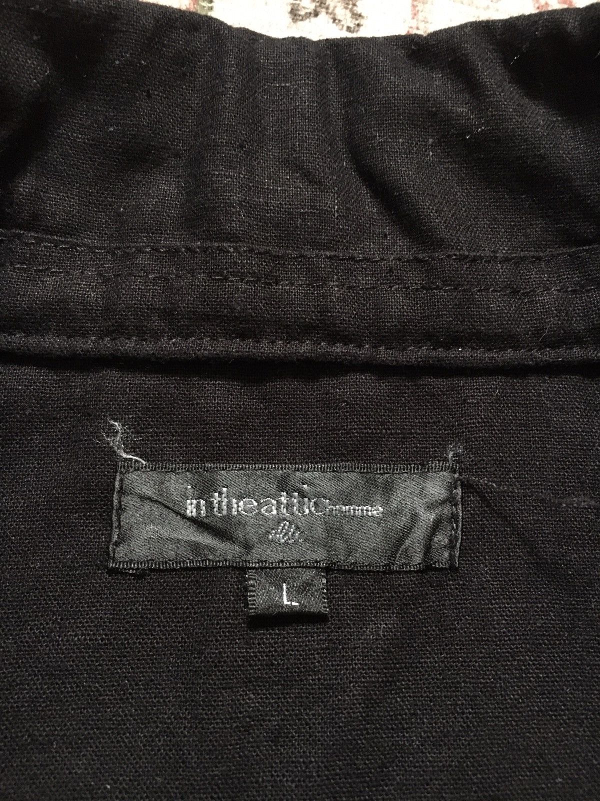 In The Attic In the attic Black Distressed linen Vest Size US L / EU 52-54 / 3 - 9 Thumbnail