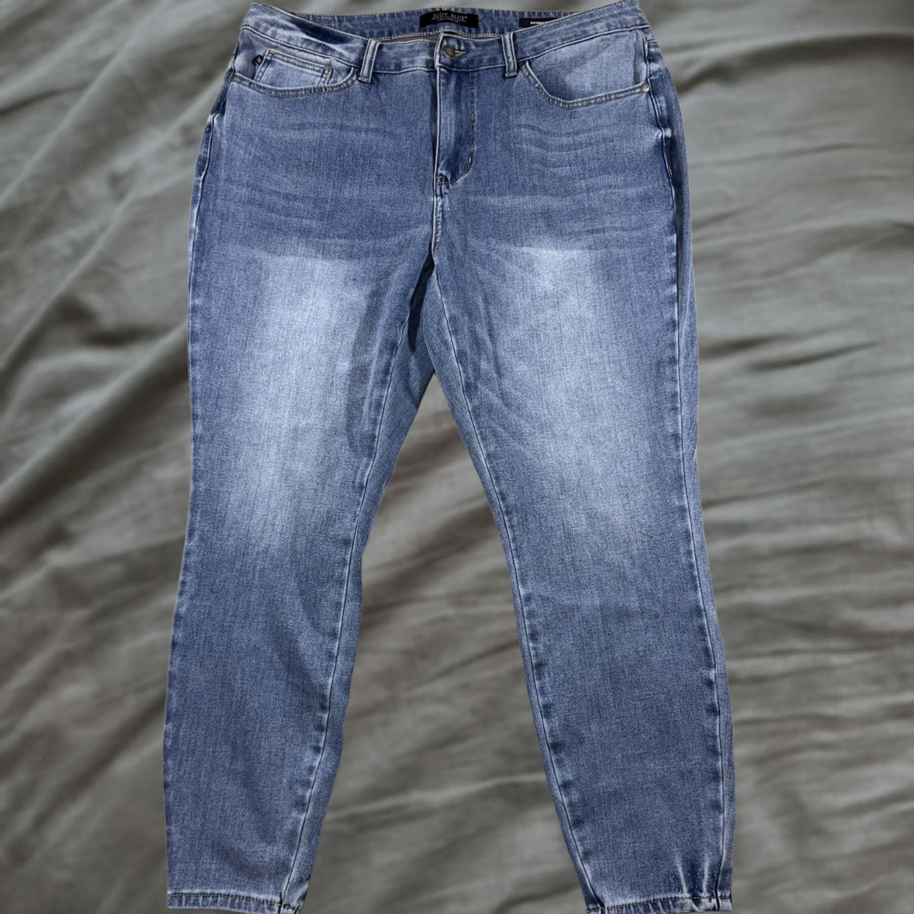 Vintage Judy Blue Jeans Womens 18W Medium Wash High Rise Skinny Stretch Denim Pants Size 40" / US 18 - 1 Thumbnail