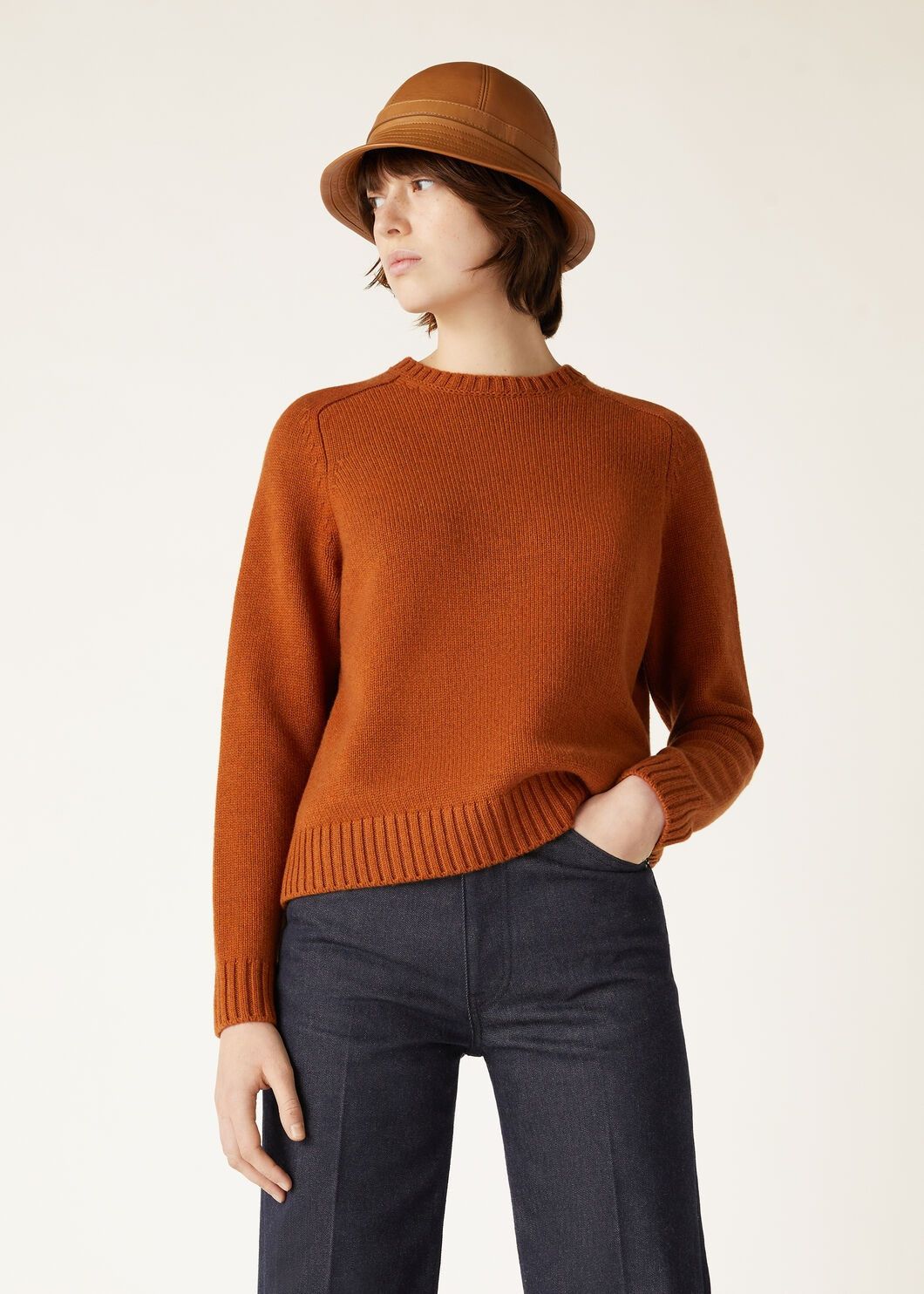 Loro Piana o1w1db10825 FAM9054 Parksville Crewneck Sweater in Orange Size XS / US 0-2 / IT 36-38 - 4 Thumbnail