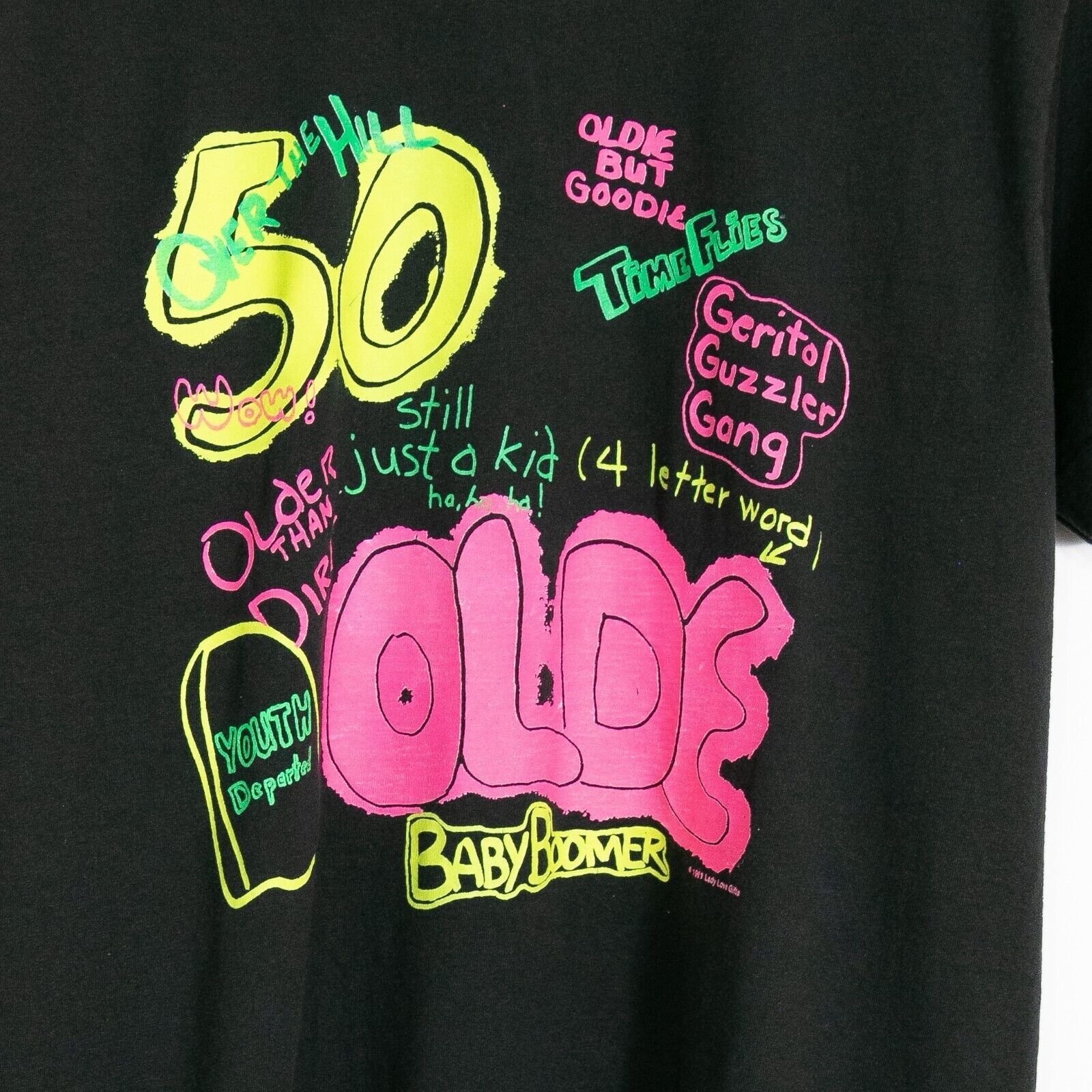Vintage Vintage 90s 50 Year Old Funny T Shirt Large - Baby Boomer Size US L / EU 52-54 / 3 - 3 Thumbnail