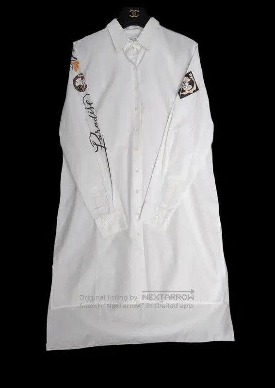 Dior Dior White Cotton Long Sleeve Dress . Size S / US 4 / IT 40 - 2 Thumbnail