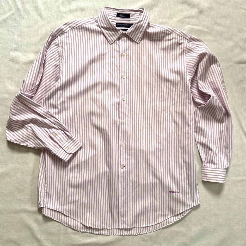 Daniel Cremieux Daniel Cremieux Purple White Stripes Button Front XL Size US XL / EU 56 / 4 - 1 Thumbnail