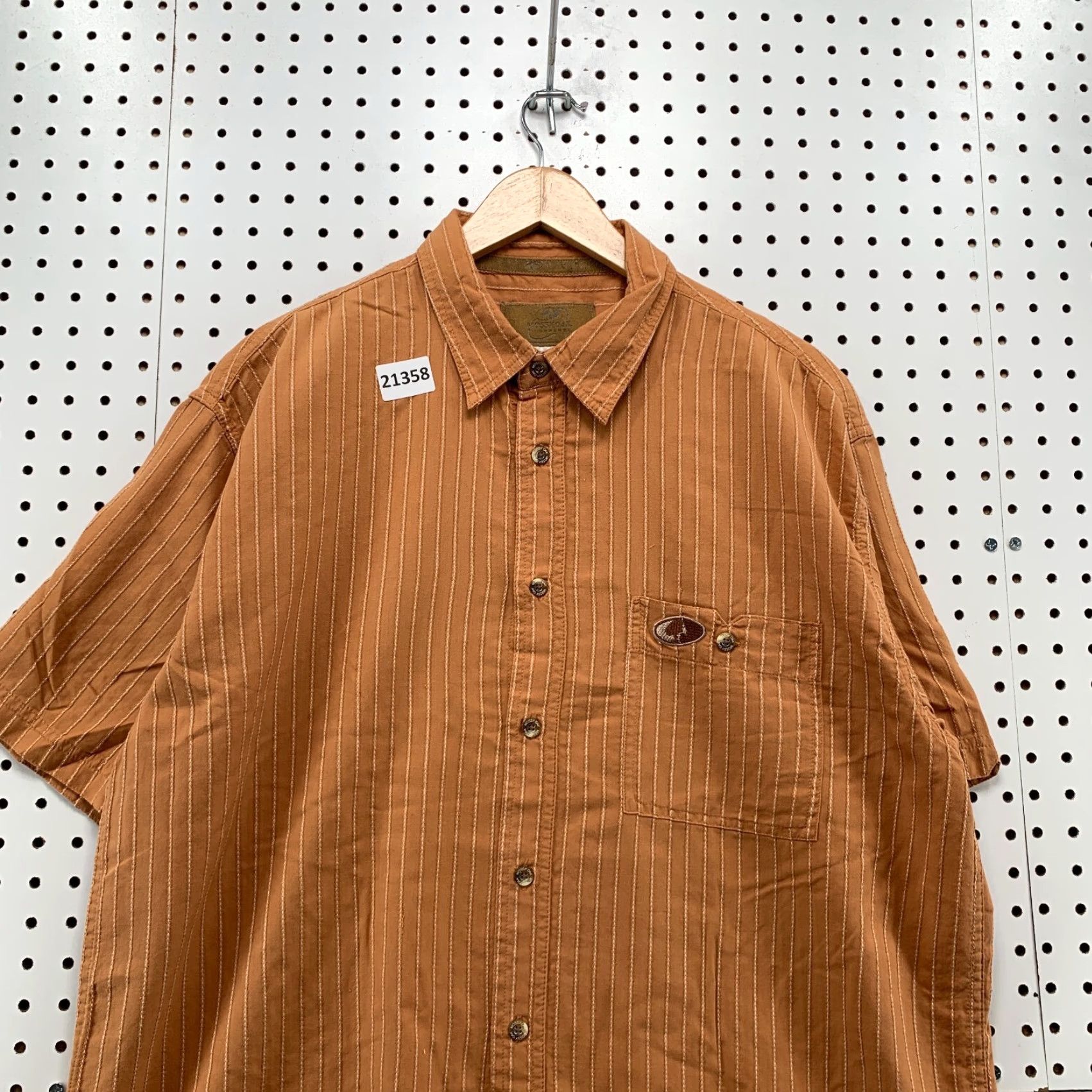 Vintage Mossy Oak Button Shirt Orange Short Sleeve Pocket Mens Medium 25.5x32 Size US M / EU 48-50 / 2 - 2 Thumbnail