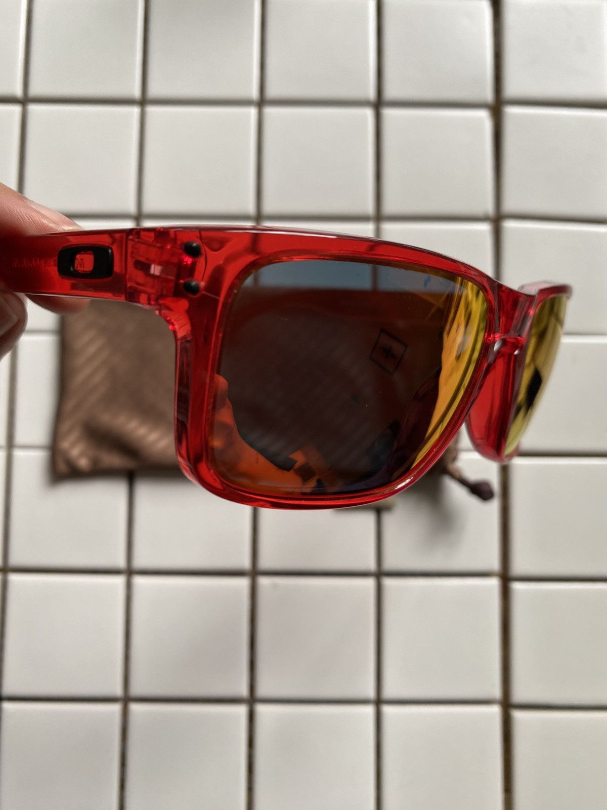 Oakley Oakley Holbrook Crystal Red Iridium Sunglasses Size ONE SIZE - 4 Thumbnail