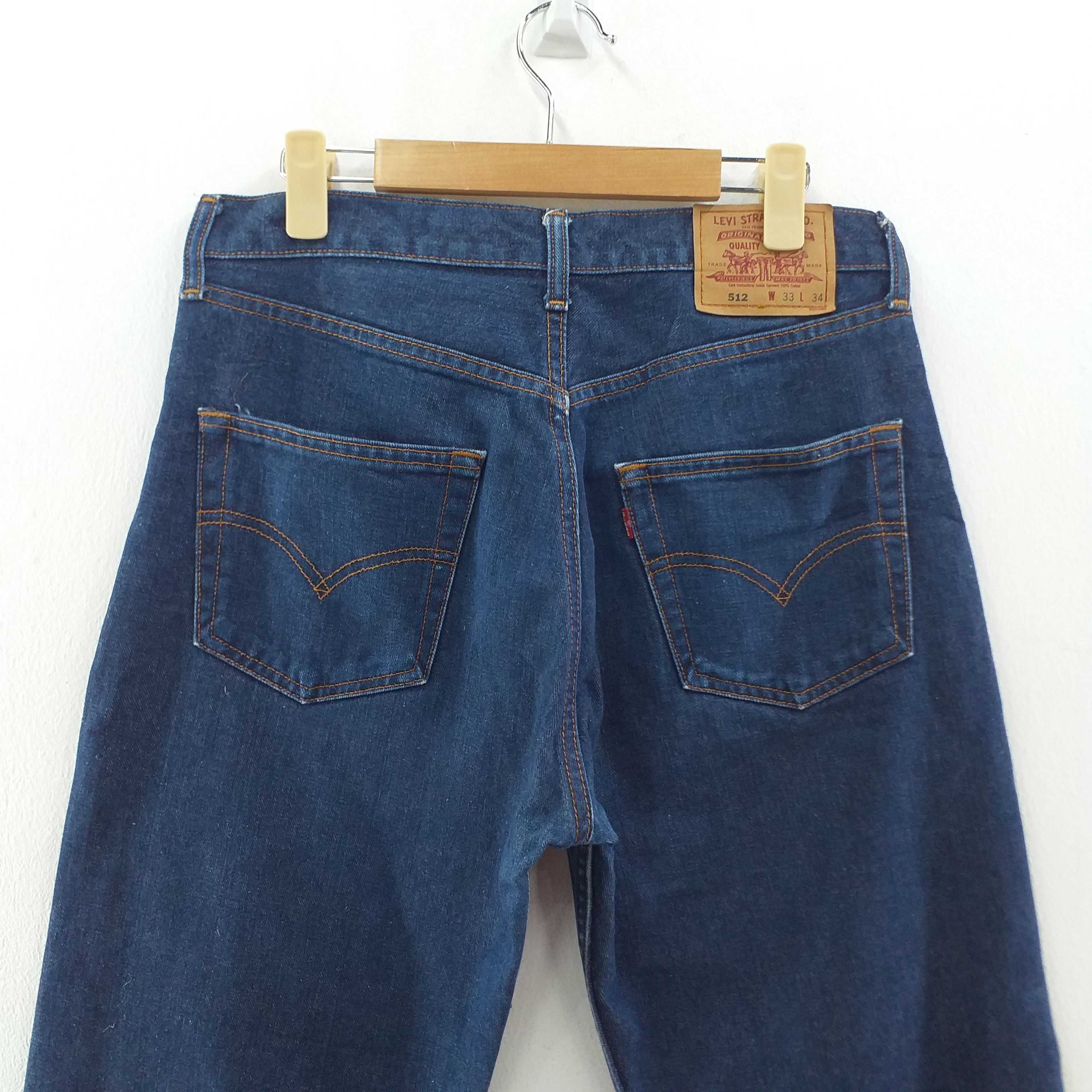 Levi's Dark Blue Vintage Levi's 512 Clothing Denim 31 x 27.5 -JN022 Size US 31 - 4 Thumbnail