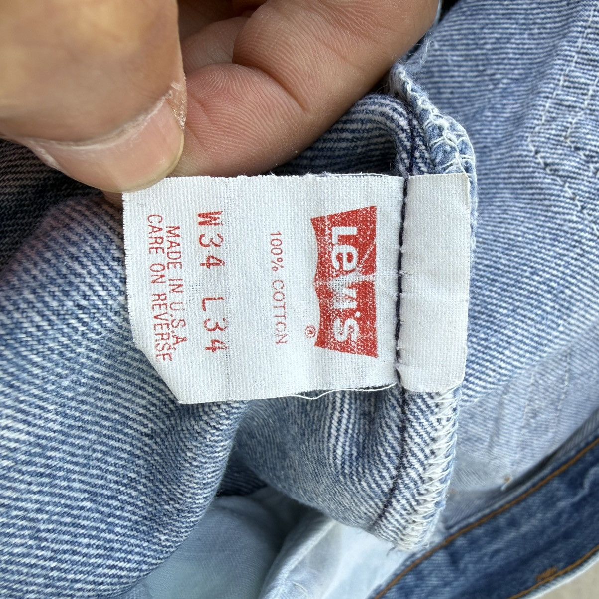 Levi's Vintage Clothing Vintage Levi's 501 USA Button Fly Faded Denim Jean Pants Size US 34 / EU 50 - 18 Thumbnail