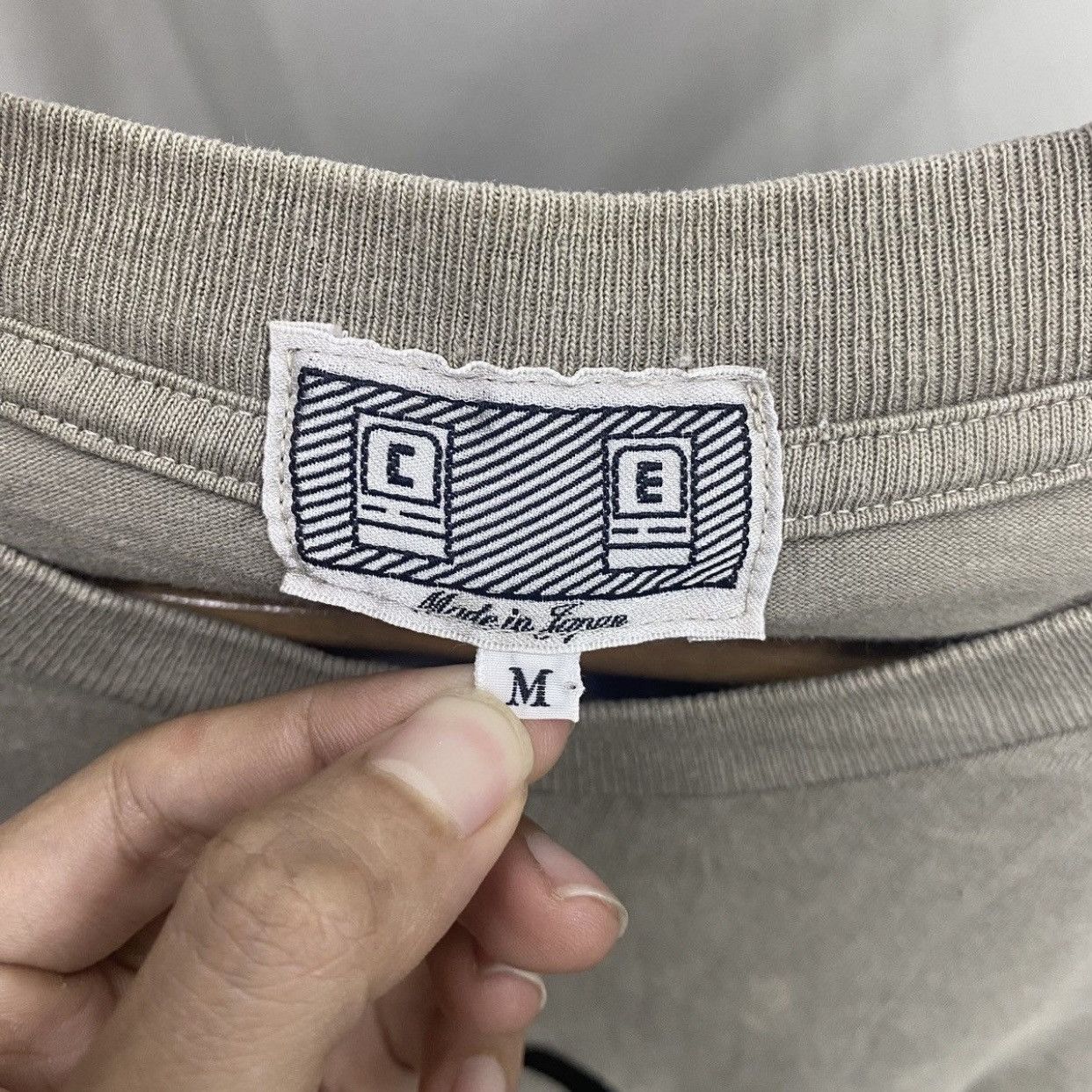 Cav Empt Cav Empt Overdye System Long Sleeve Tee Grey/Beige Graphic Size US M / EU 48-50 / 2 - 13 Thumbnail