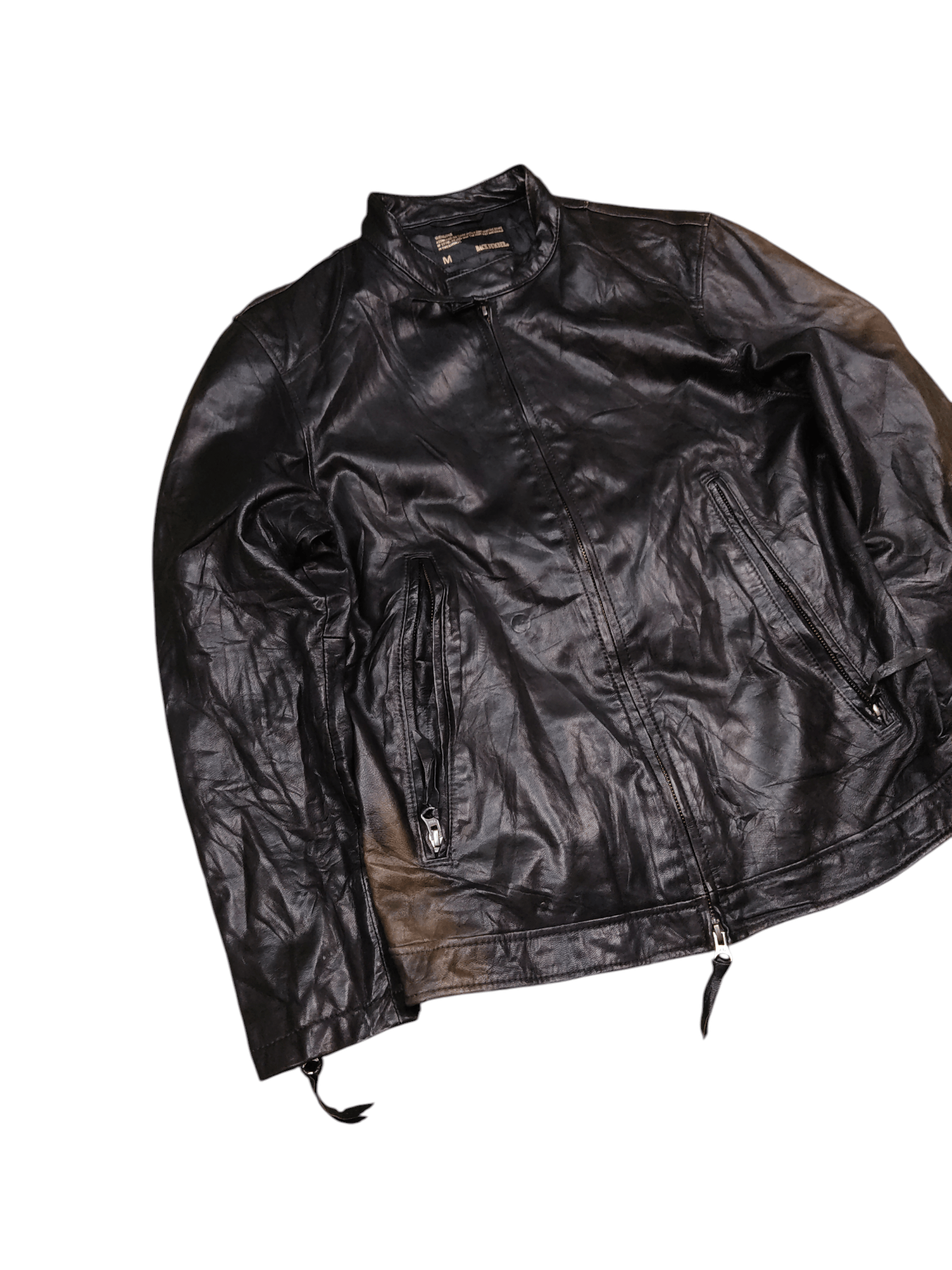 Japanese Brand Sun Faded Back Number Single Rider Leather Jacket Size US M / EU 48-50 / 2 - 3 Thumbnail