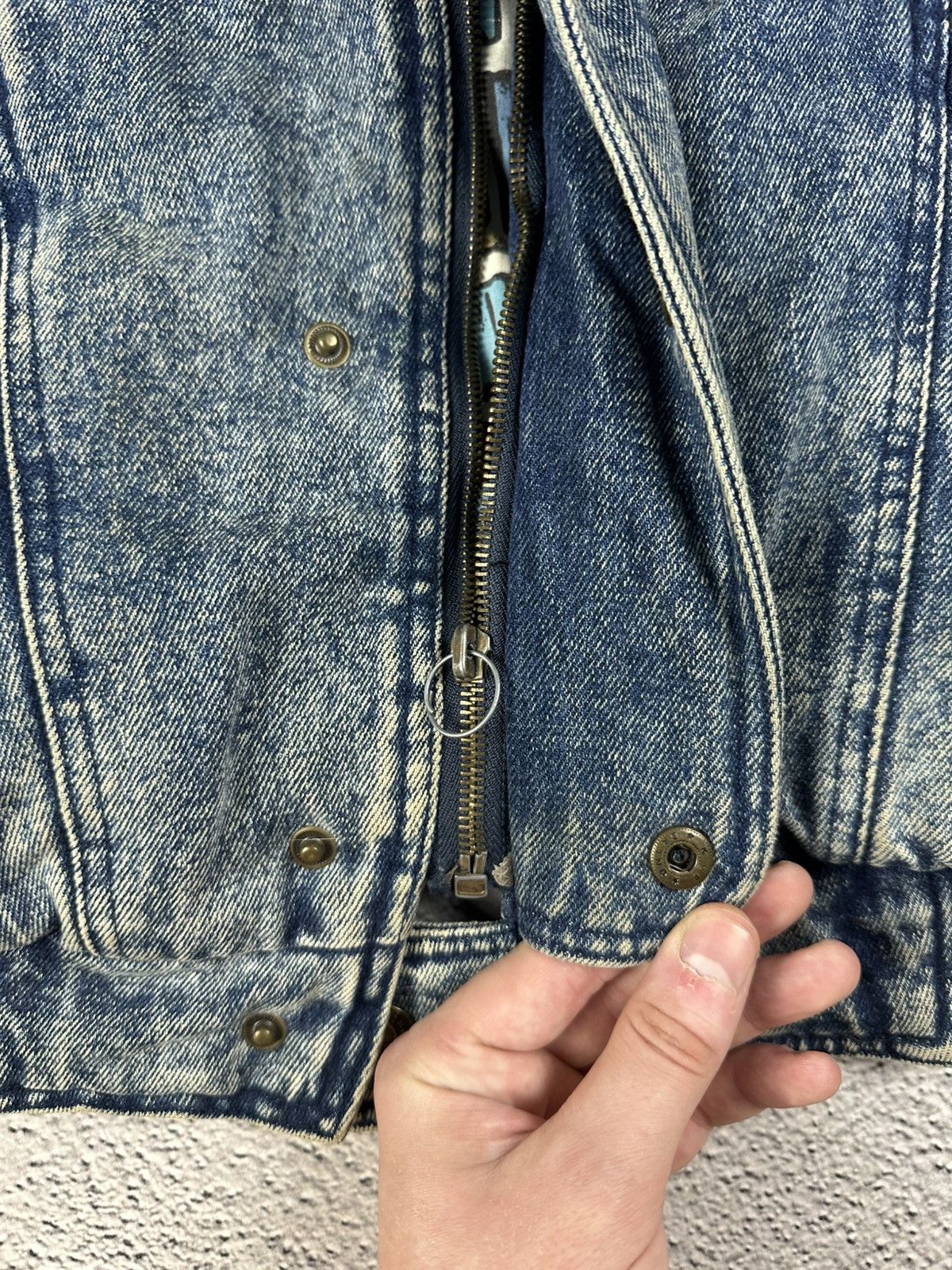 If Six Was Nine Vintage In Crowd Denim Jacket 90s Hip Hop Style Faded Japan Size US XL / EU 56 / 4 - 8 Thumbnail