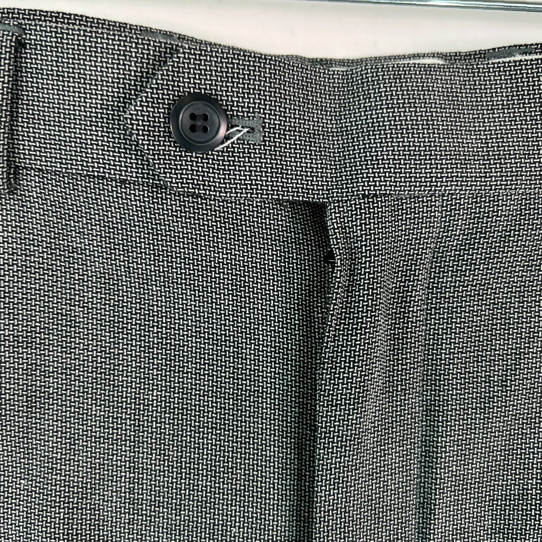 Vintage Louis Raphael Mens Pleated Front Tick Weave Casual Gray Dress Pants 30X30 Size US 30 / EU 46 - 6 Thumbnail