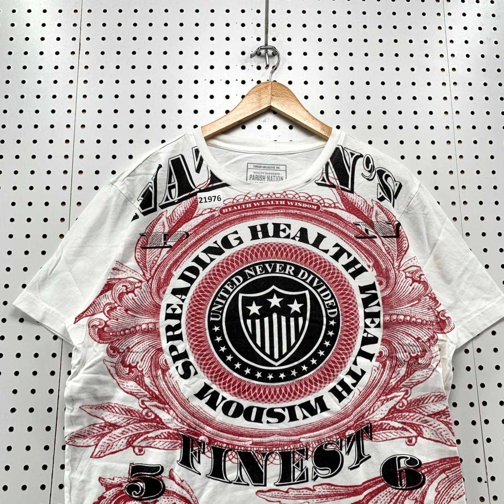 Gloverall Parish Nation Shirt Mens XL White Nations AOP Red All Over Print MONEY Graphic Men 5x28 Size US XL / EU 56 / 4 - 2 Thumbnail