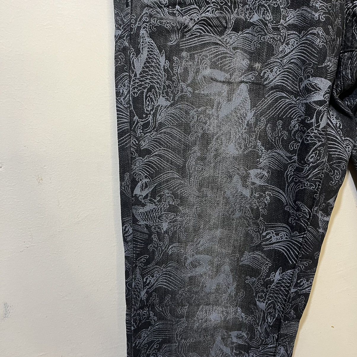 Japanese Brand Korse by Rei Takahashi Koi Fish Button Fly Denim Pants Size US 32 / EU 48 - 6 Thumbnail