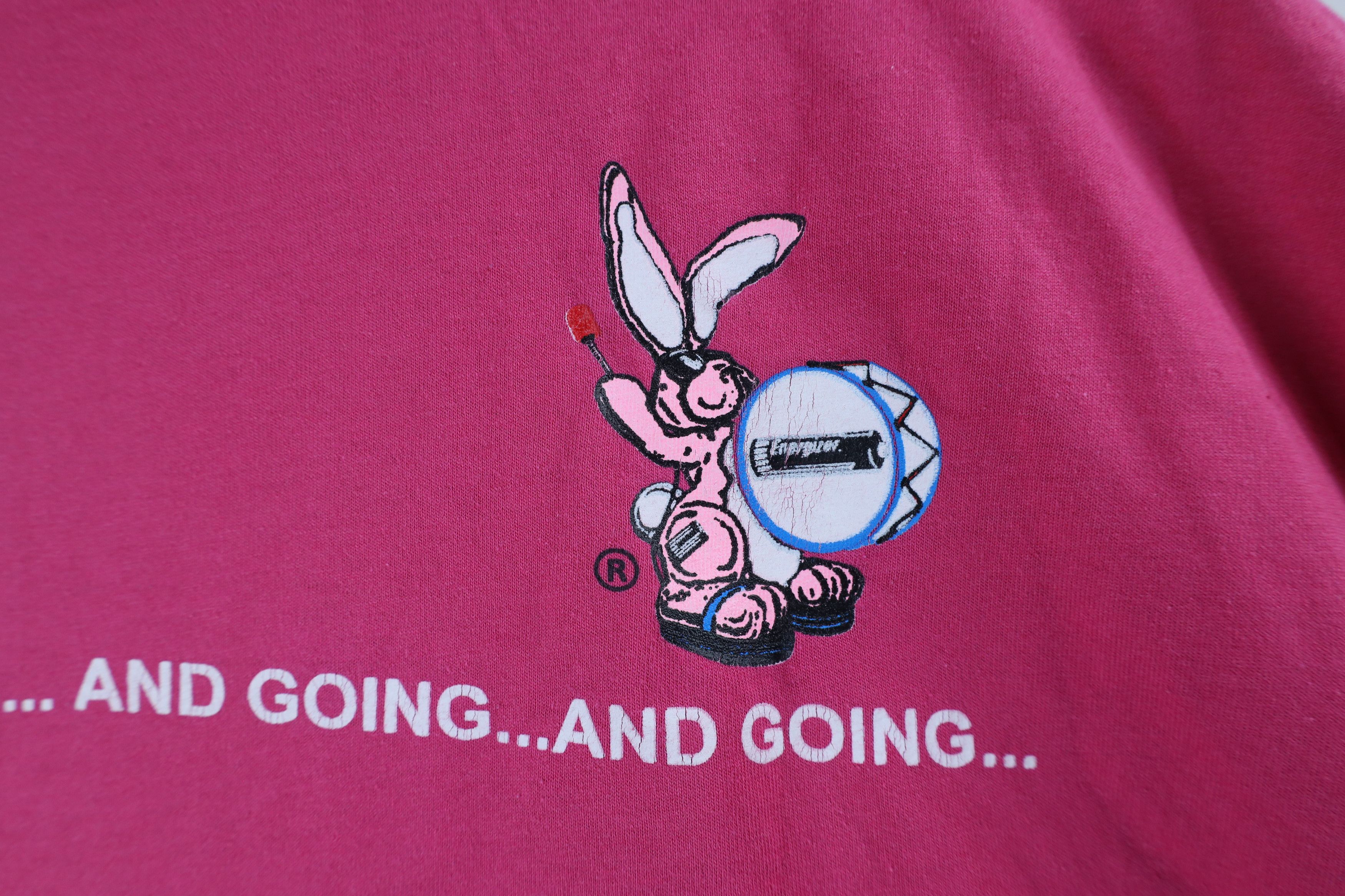 Vintage Vintage 90s Bunny Battery Short Sleeve T-Shirt Pink Size US XL / EU 56 / 4 - 11 Thumbnail