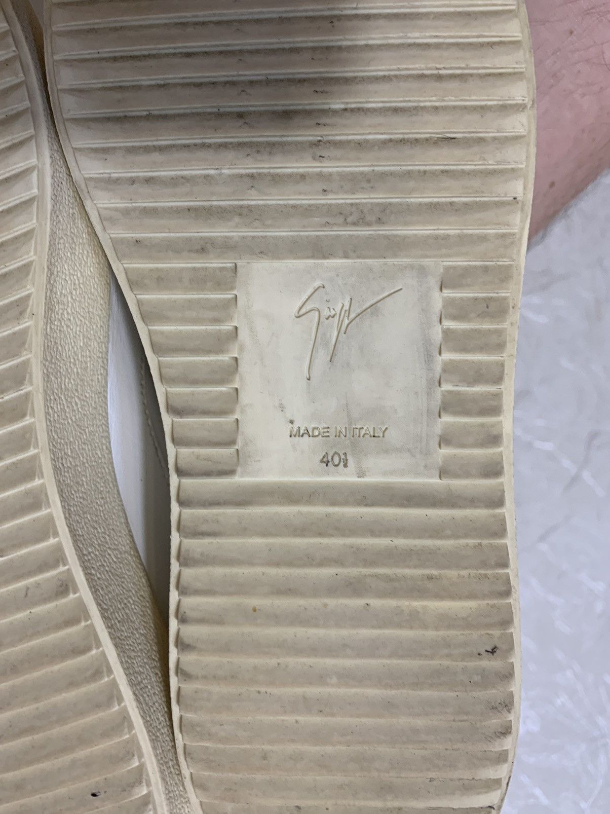 Giuseppe Zanotti Giuseppe Zanotti White Double Zip Low Top Sneakers Size US 8 / EU 41 - 9 Thumbnail