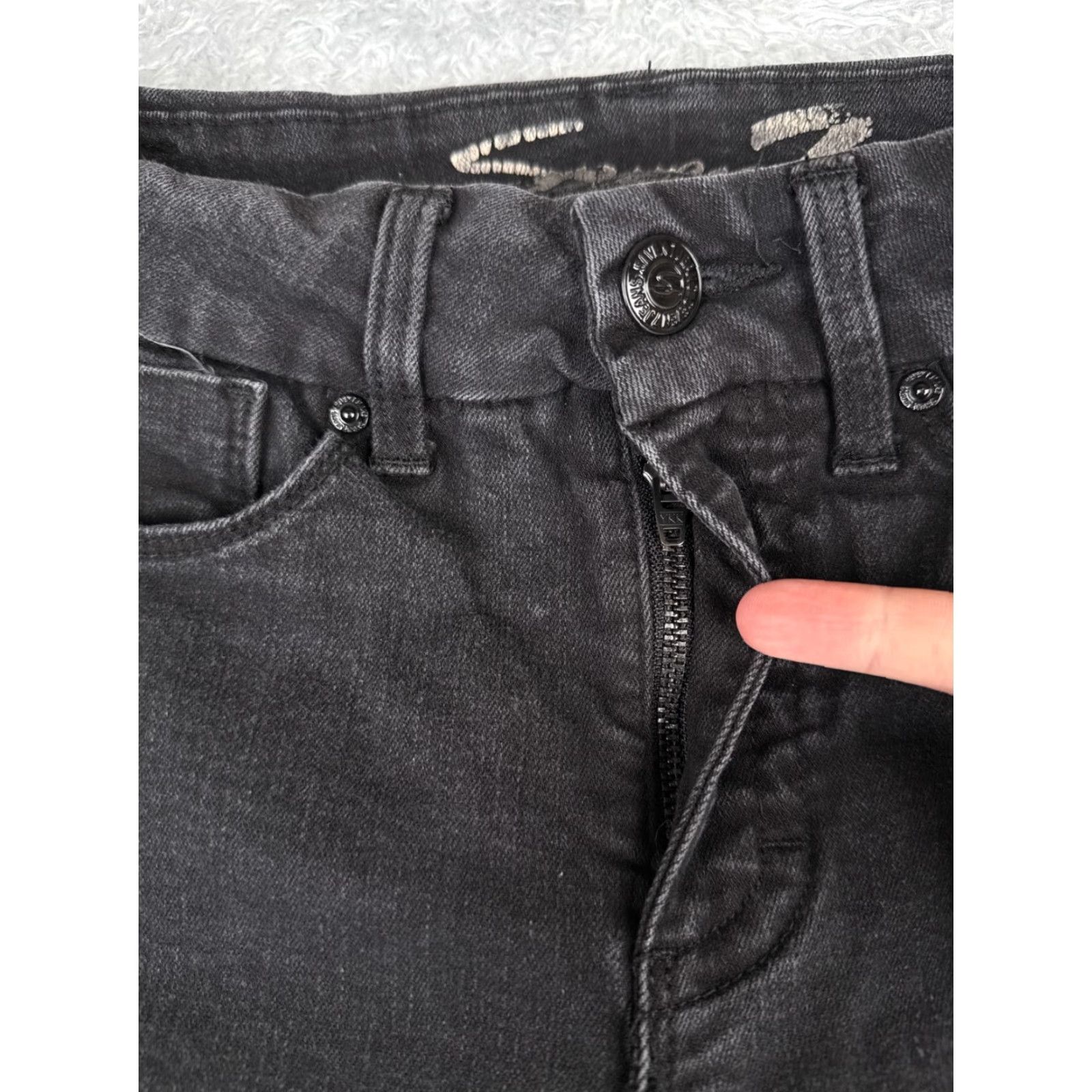 Vintage Seven7 Jeans Women 6 Black Denim High Rise Skinny Tapered Cotton 28x27 Tummyless Womens Size 28" / US 6 / IT 42 - 5 Thumbnail
