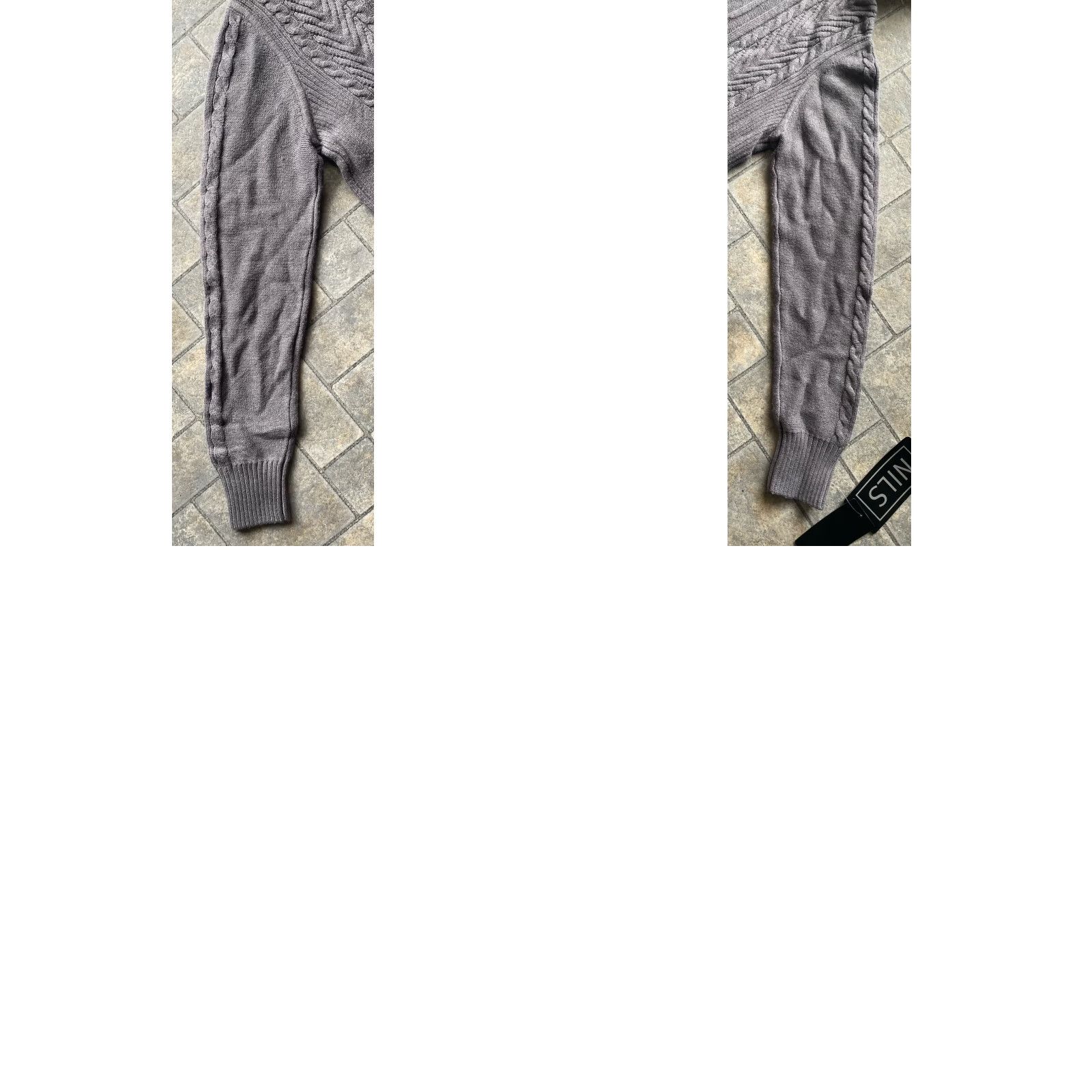 Vintage Nils WOMENS LARGE Francesca Sweater Removable Faux Fur Collar Pewter Heather NWT Size L / US 10 / IT 46 - 11 Thumbnail