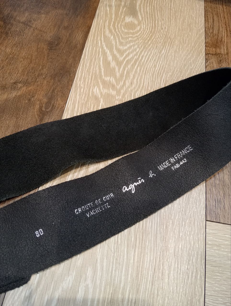 agnes b. AGNES B. CROUTE DE CUIR VACHETTE LEATHER BELT Size ONE SIZE - 5 Thumbnail