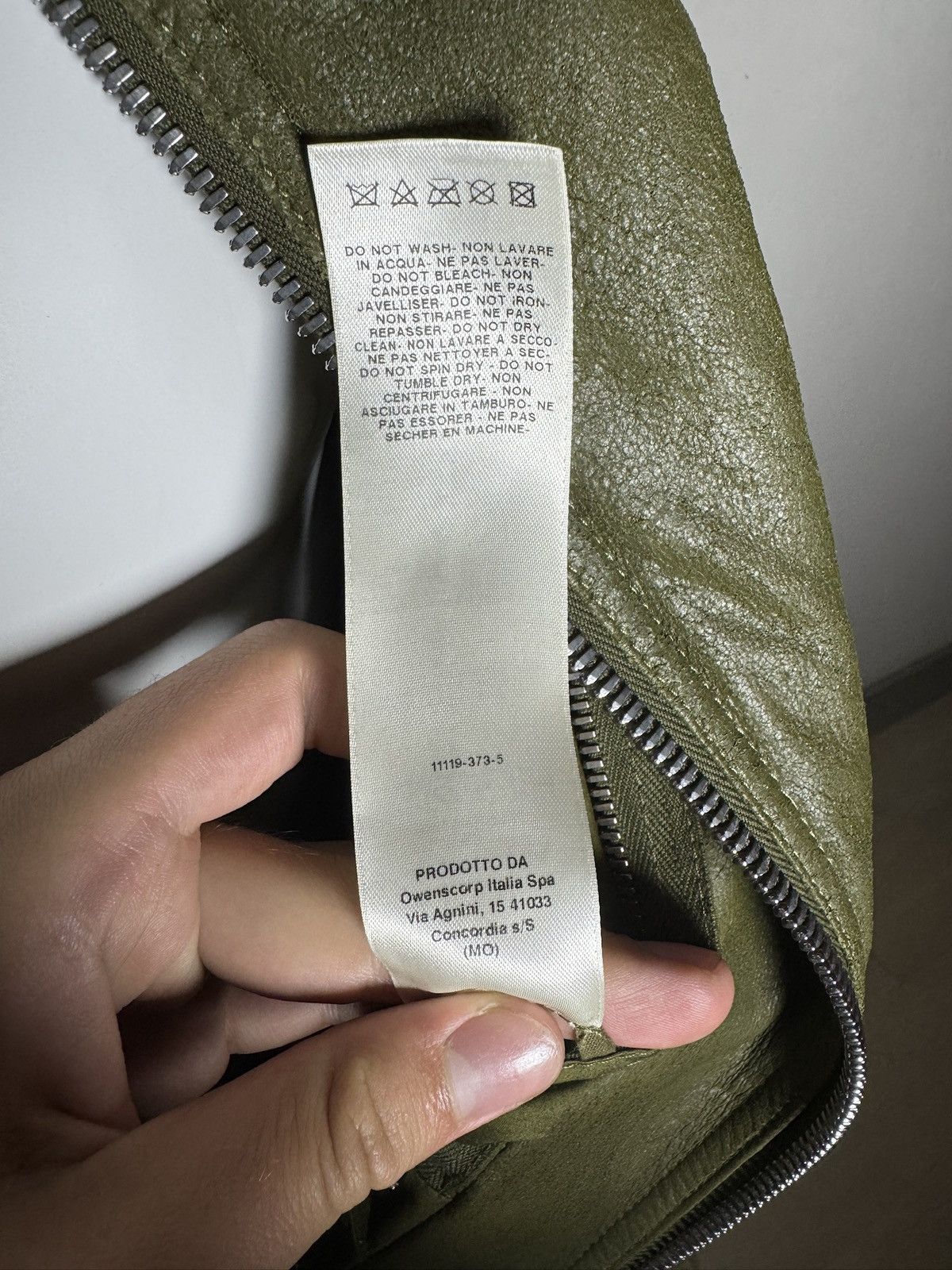 Rick Owens Rick Owens Dirty Green Leather Flight Jacket – FW18 Size US S / EU 44-46 / 1 - 10 Thumbnail