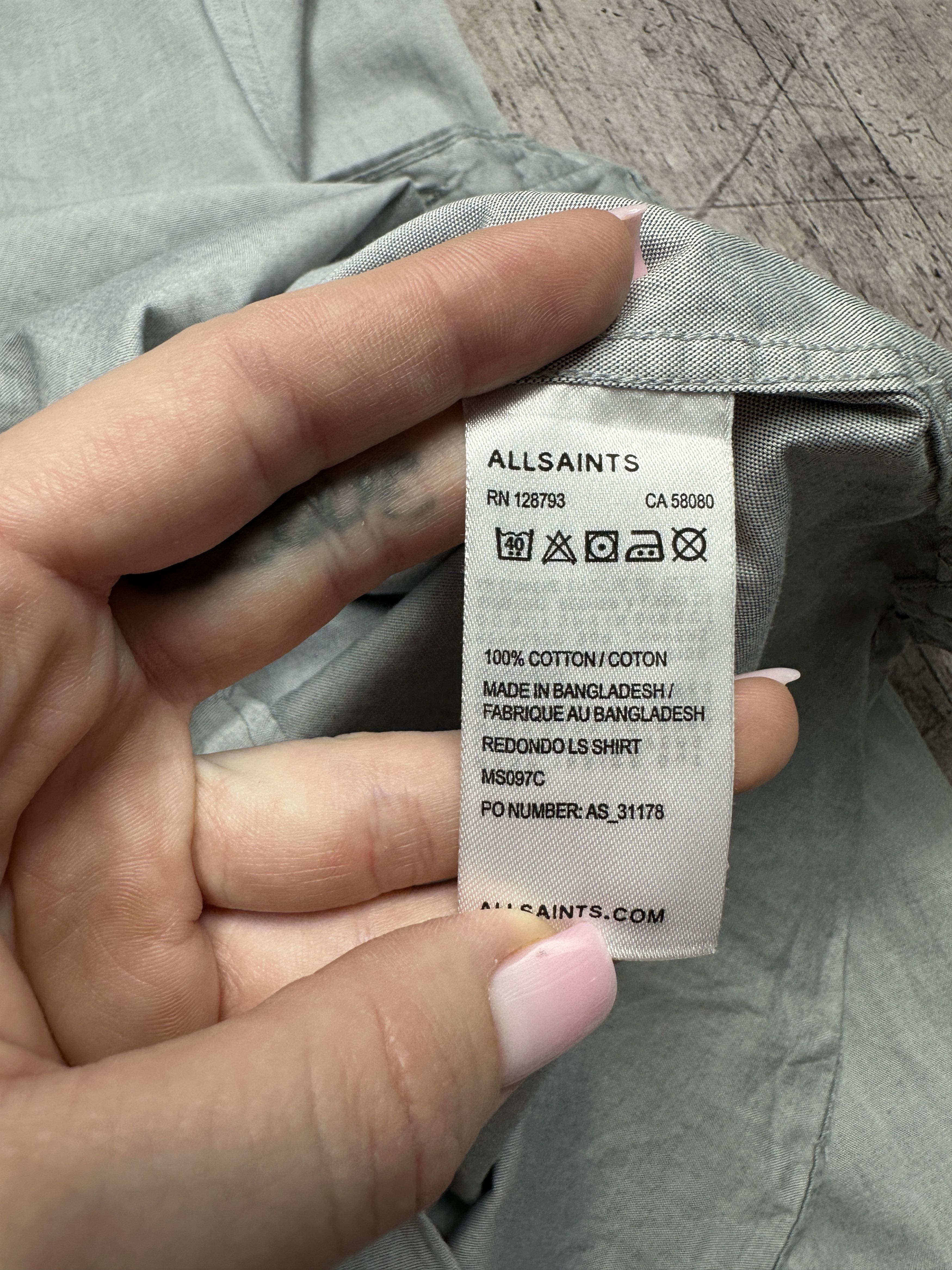 Allsaints Allsaints Vintage Redondo Mens Long Sleeve Shirt Size US M / EU 48-50 / 2 - 6 Thumbnail