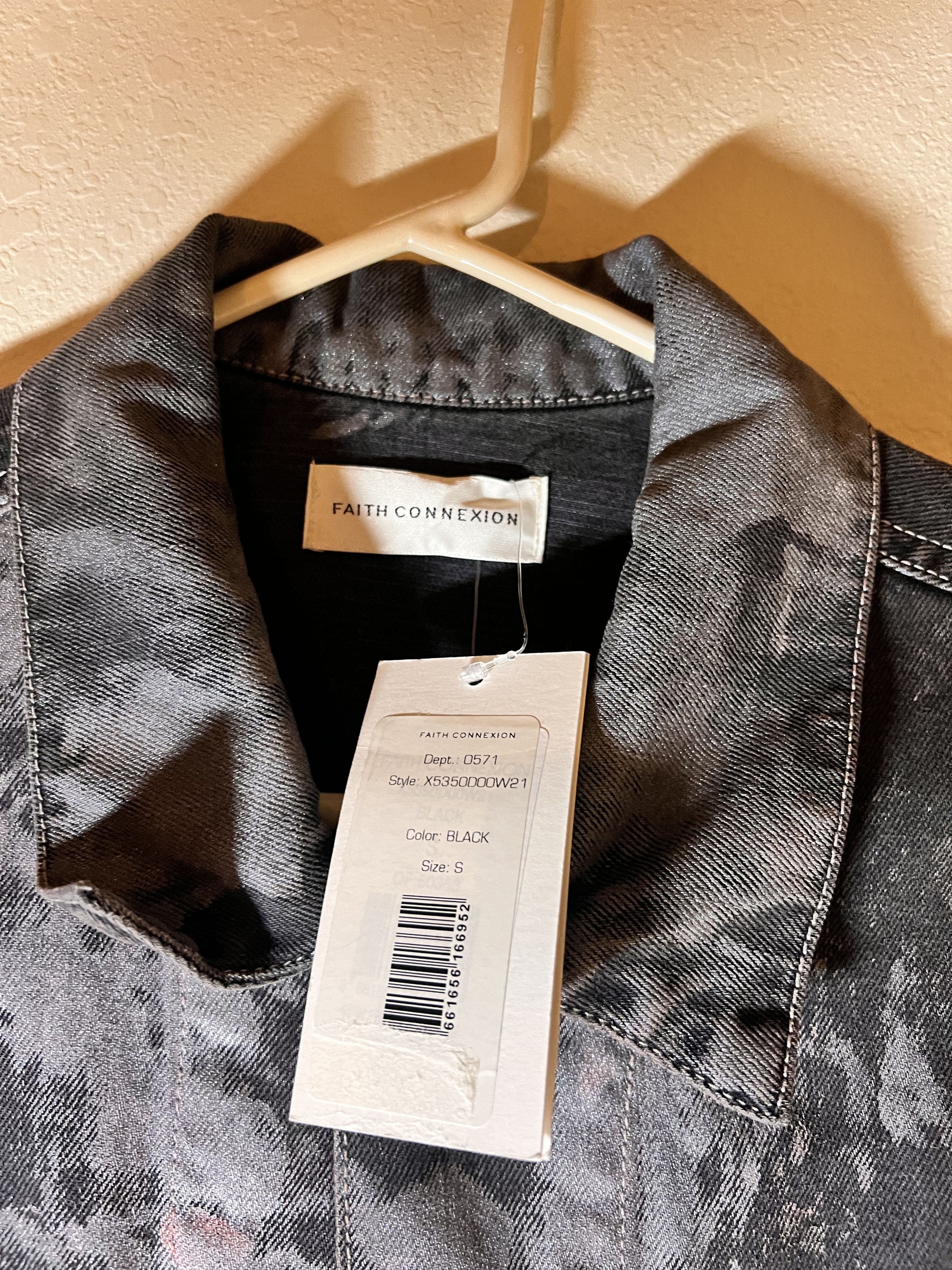 Faith Connexion Faith Connexion Mens Black Jean Denim Jacket Coat S Size US S / EU 44-46 / 1 - 4 Thumbnail