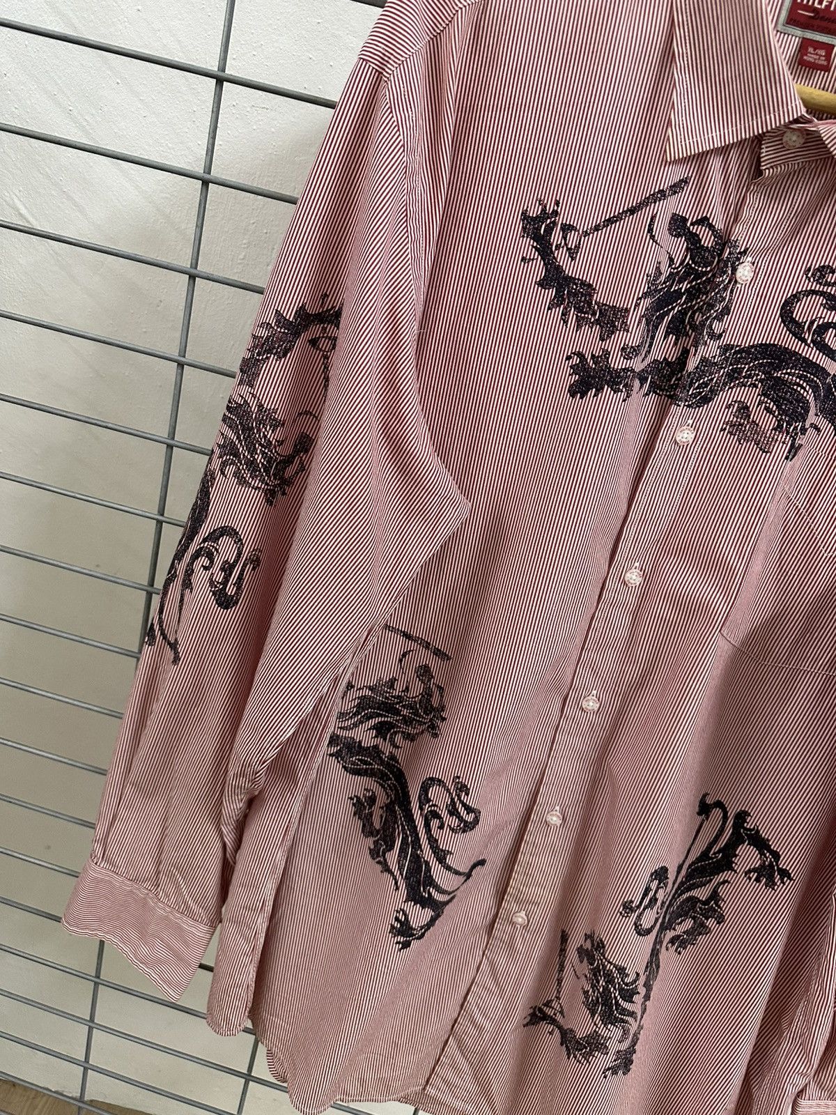 Tommy Hilfiger Rare Beautiful Tommy Hilfiger Dragon Design Hickory Shirt Size US XL / EU 56 / 4 - 6 Thumbnail