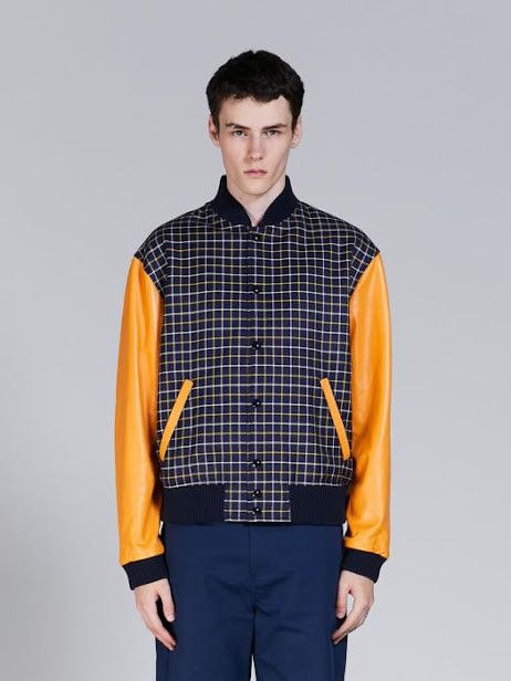 Marni oc11z0525 Jacket With Leather Sleeves in Multicolor Size US L / EU 52-54 / 3 - 1 Thumbnail