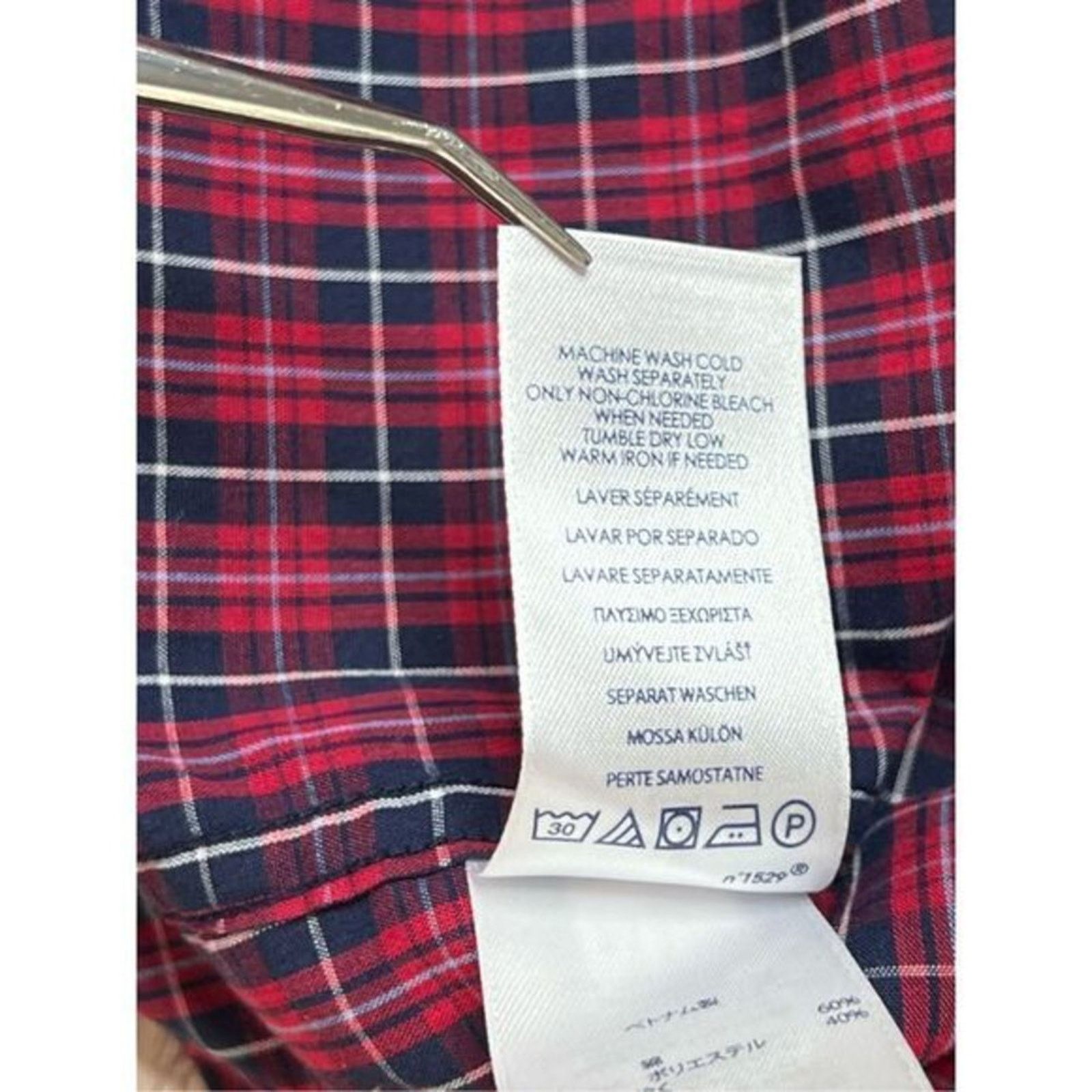 Chaps Chaps Easy Care Button Down Red Plaid Shirt LARGE NWOT Size US L / EU 52-54 / 3 - 11 Thumbnail