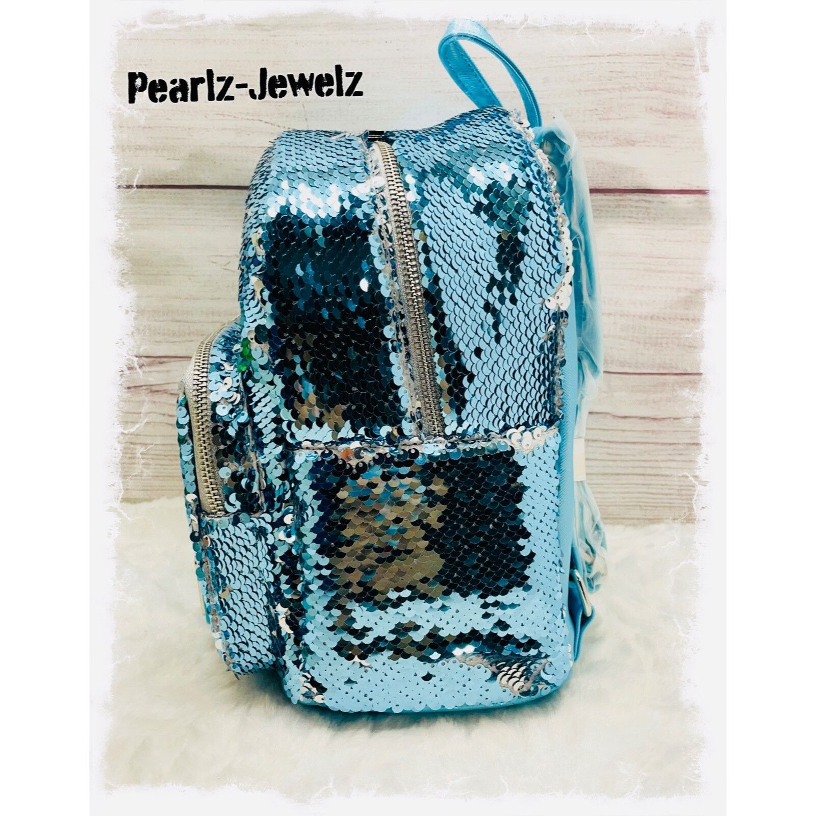 Disney Loungefly Disney Frozen Elsa Sequin Reversible Blue Silver M Size ONE SIZE - 5 Thumbnail