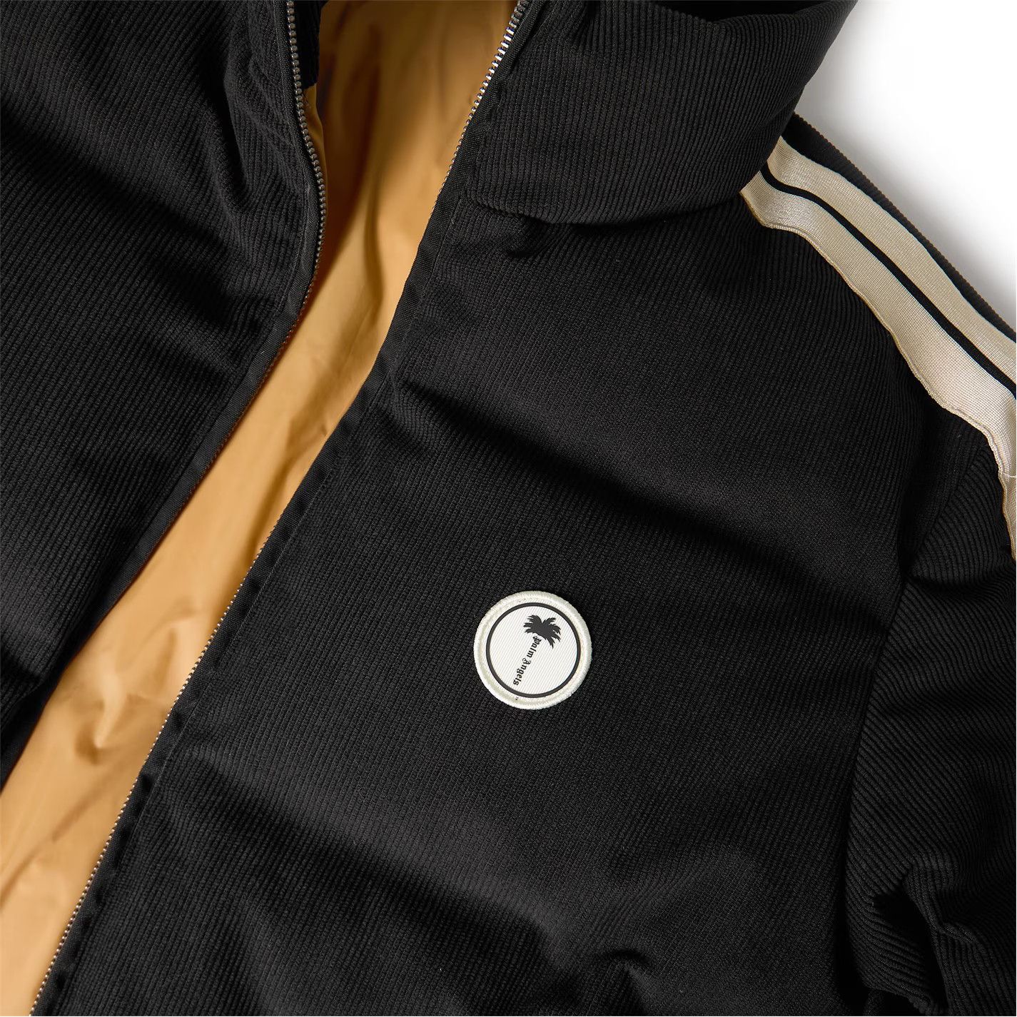 Palm Angels o1g2r1mq0426 Tree Logo Corduroy Down Puffer Jacket Black Size US XS / EU 42 / 0 - 4 Thumbnail