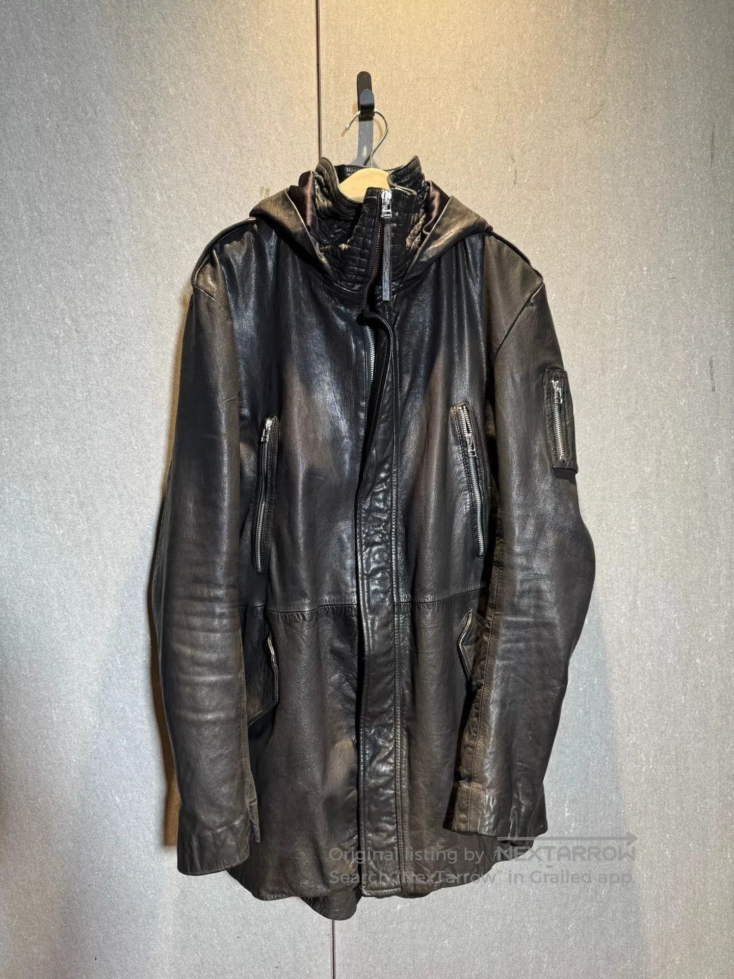 Addict Clothes Japan rare hooded leather jacket from 14th addiction. Size US M / EU 48-50 / 2 - 1 Thumbnail