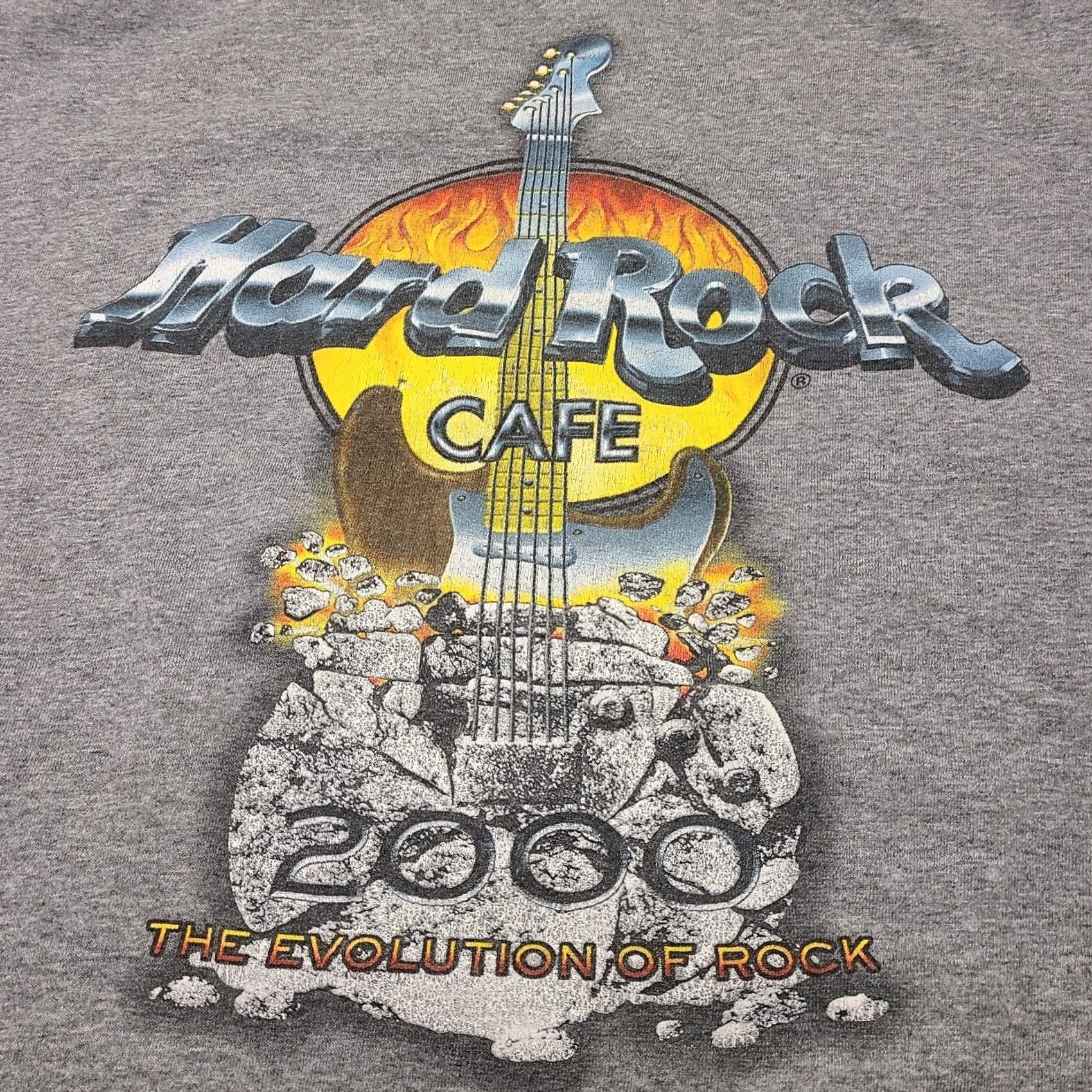 Hard Rock Cafe VINTAGE Hard Rock Cafe T-Shirt XL Gray Atlantic City Y2k Mens Short Sleeve Crew Neck Cotton Polyester Knit Solid Logo Graphic Print Size US XL / EU 56 / 4 - 2 Thumbnail