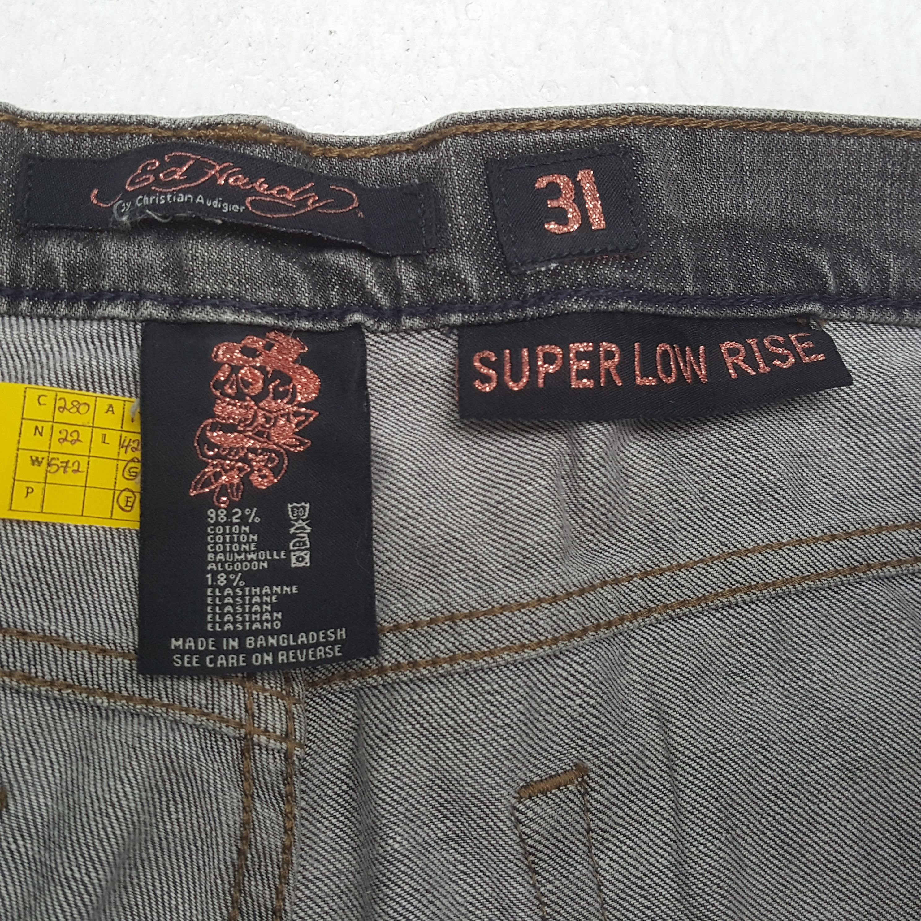 Christian Audigier × Ed Hardy × Vintage Vintage ED HARDEY Christian Audigier Designer Jeans C280N22 Size 34" / US 12 / IT 48 - 16 Thumbnail